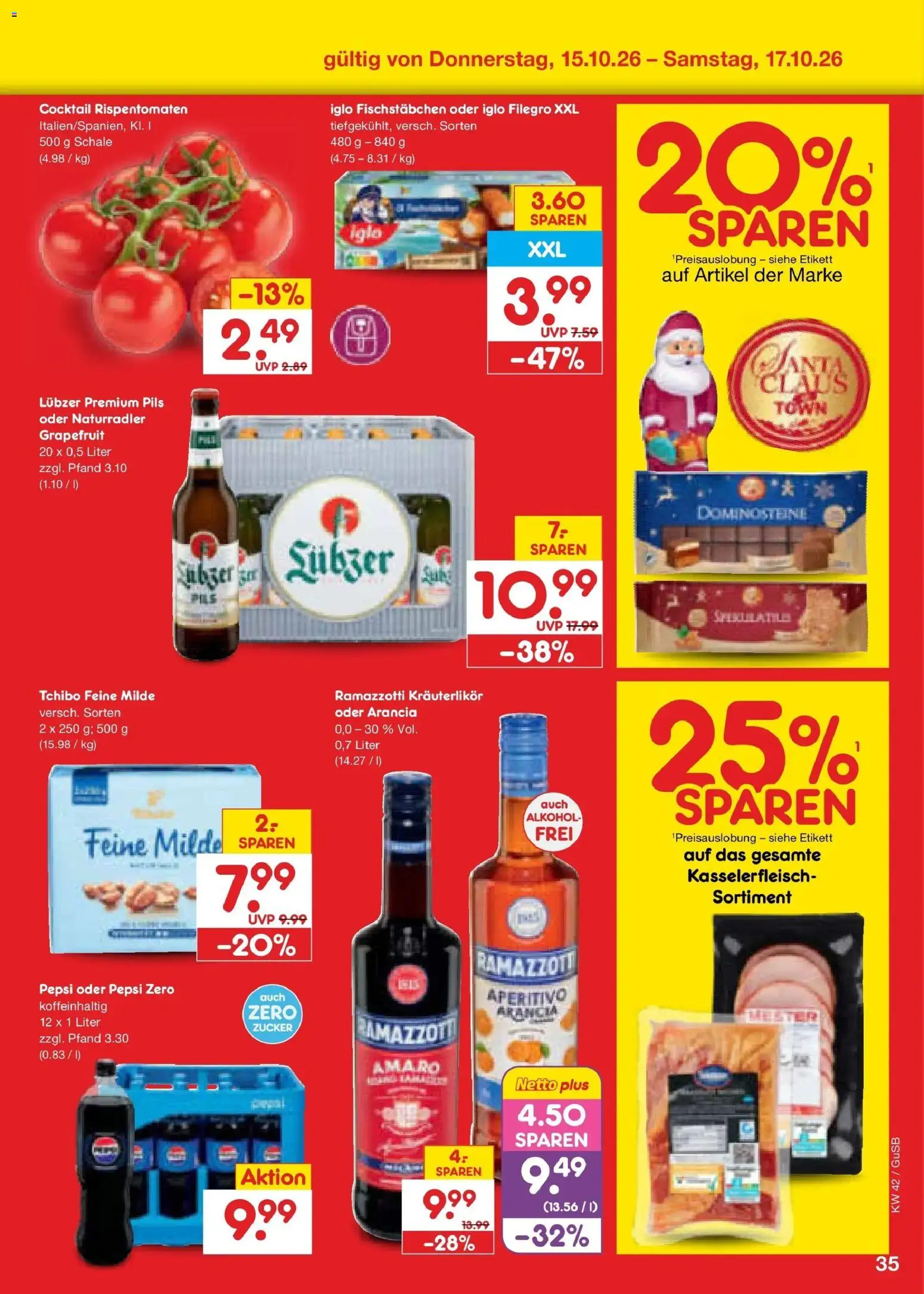 Netto Marken-Discount Prospekt Machern (ab 12.10.2026) » Angebote | Seite: 49 | Produkte: Fischstabchen, Zucker, Lubzer, Ramazzotti