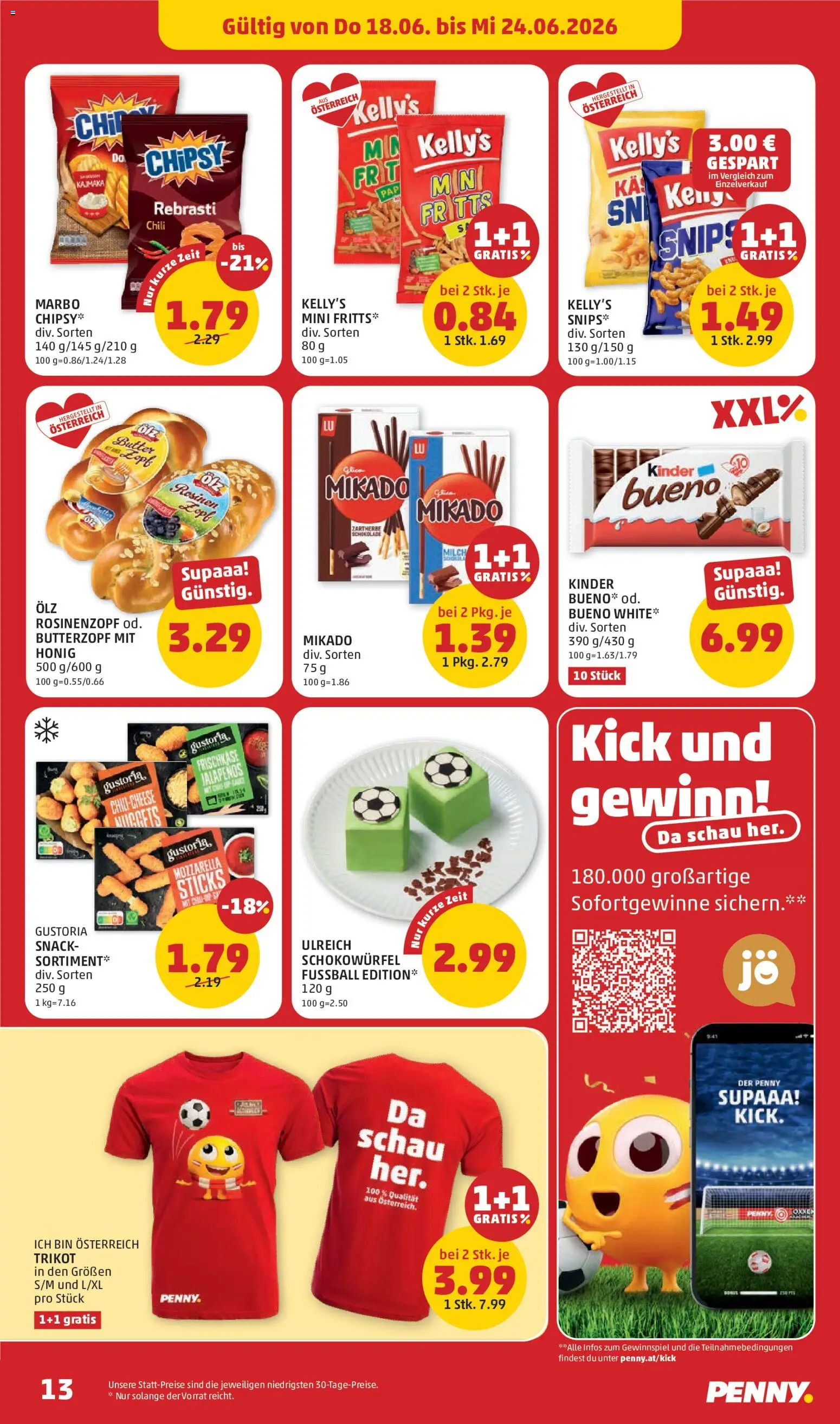 Penny Markt Schmankerl Post gültig ab 18.06.2026 | Seite: 13 | Produkte: Rosinen, Chili, Butter, Schokolade