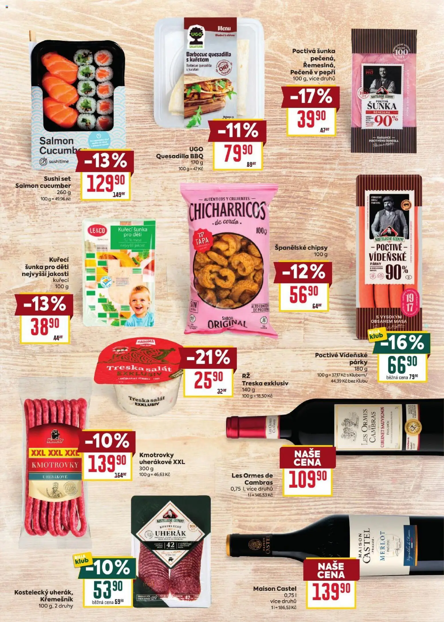 Billa leták - Podzimní nápoje od 09.09.2026 | Strana: 5 | Produkty: Párky, Salát, Merlot, Chipsy