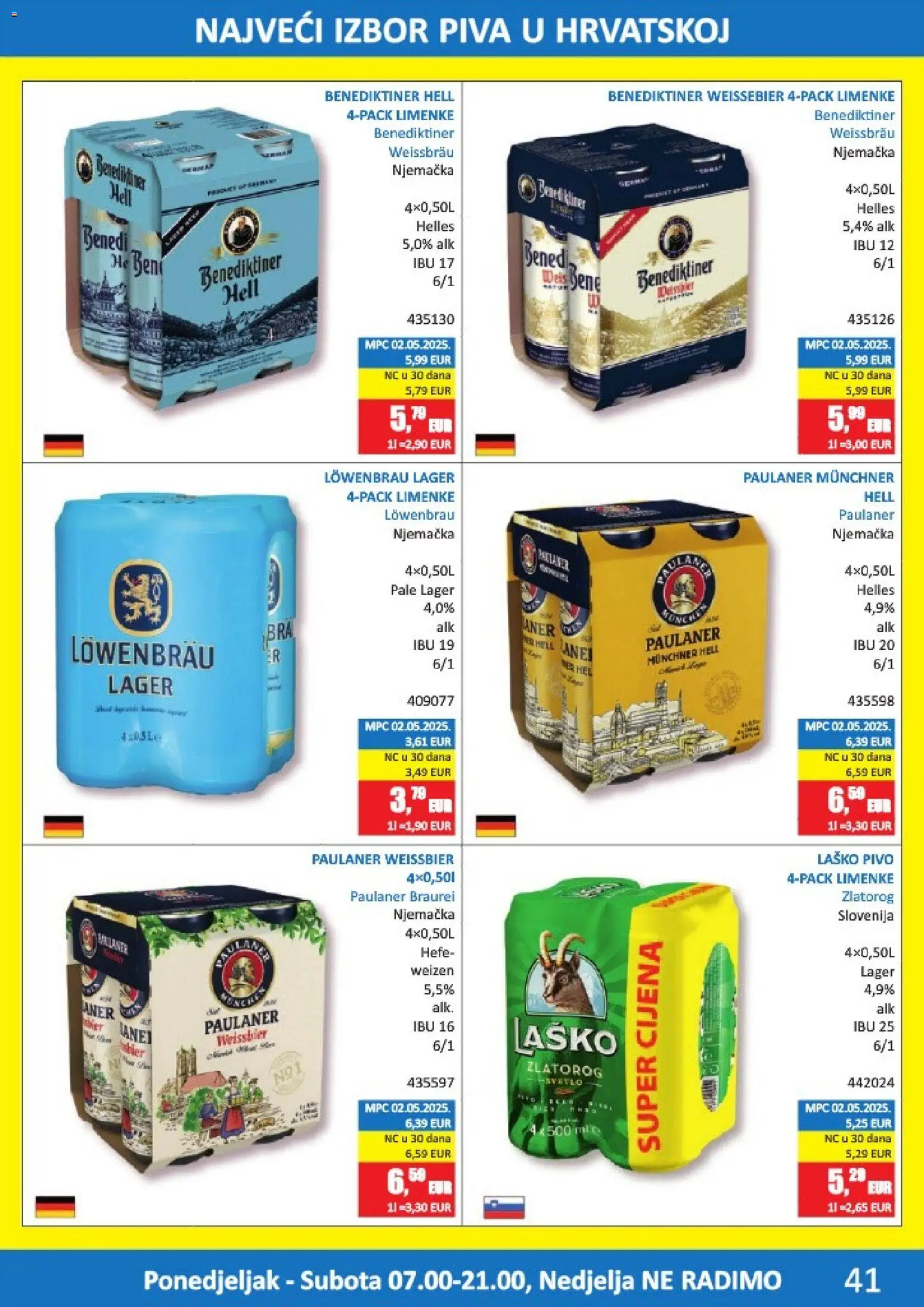 Vrutak katalog | vrijedi od 01.06.2026 | Stranica: 41 | Proizvodi: Hell, Pivo, Laško