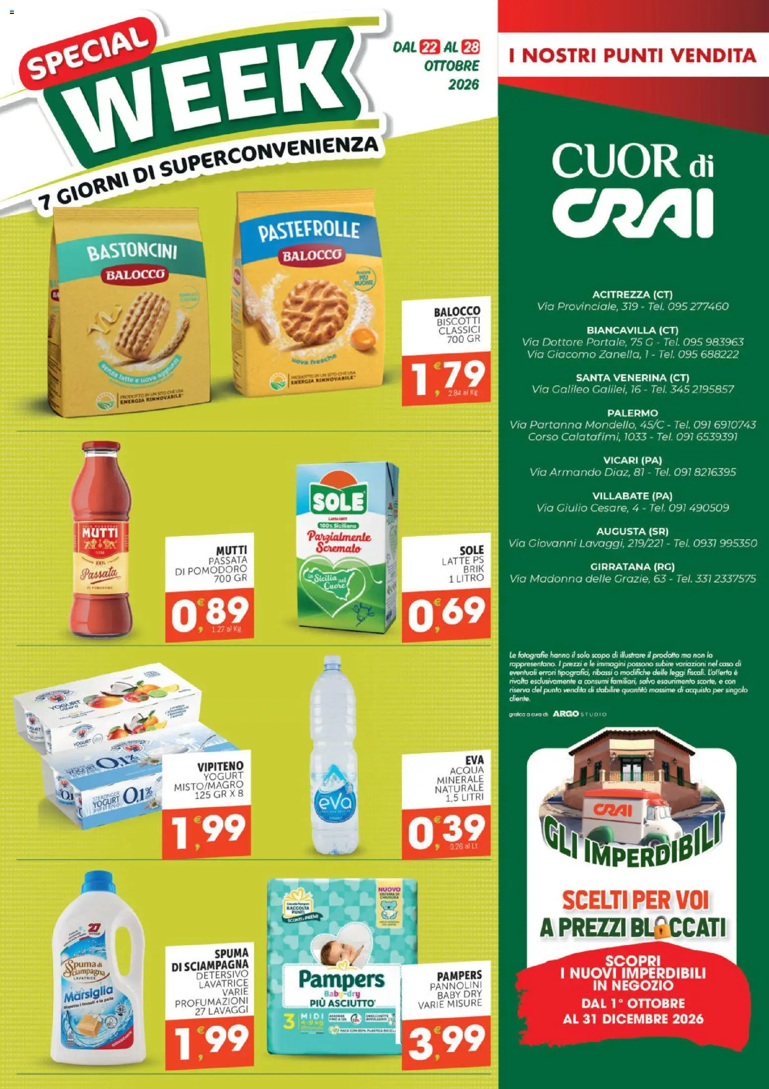 Volantino CRAI del 15/10/2026 | Pagina: 8 | Prodotti: Pannolini, Yogurt, Biscotti, Acqua