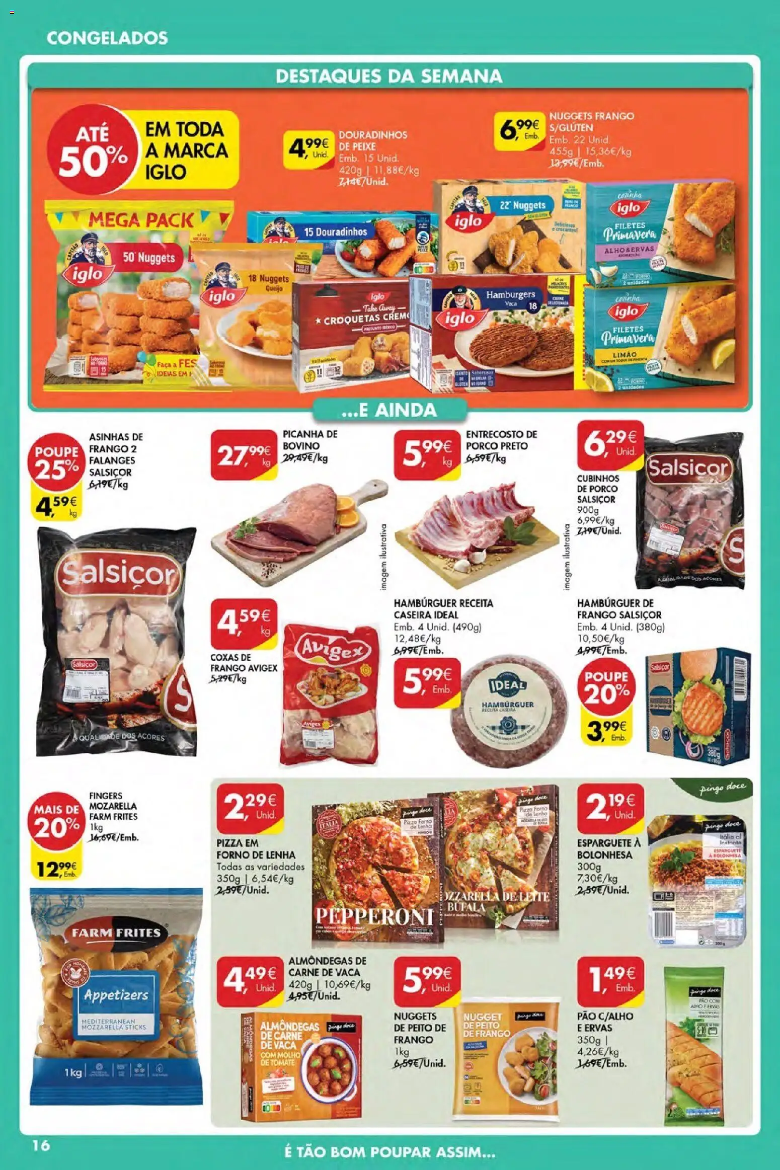 Pingo Doce Poupe Esta Semana Açores │ válido de 07.05.2026 | Página: 16 | Produtos: Frango, Leite, Pão, Presunto