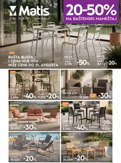 Matis katalog Baštenski nameštaj - pregled Matis kataloga - važi od 01.08.2026