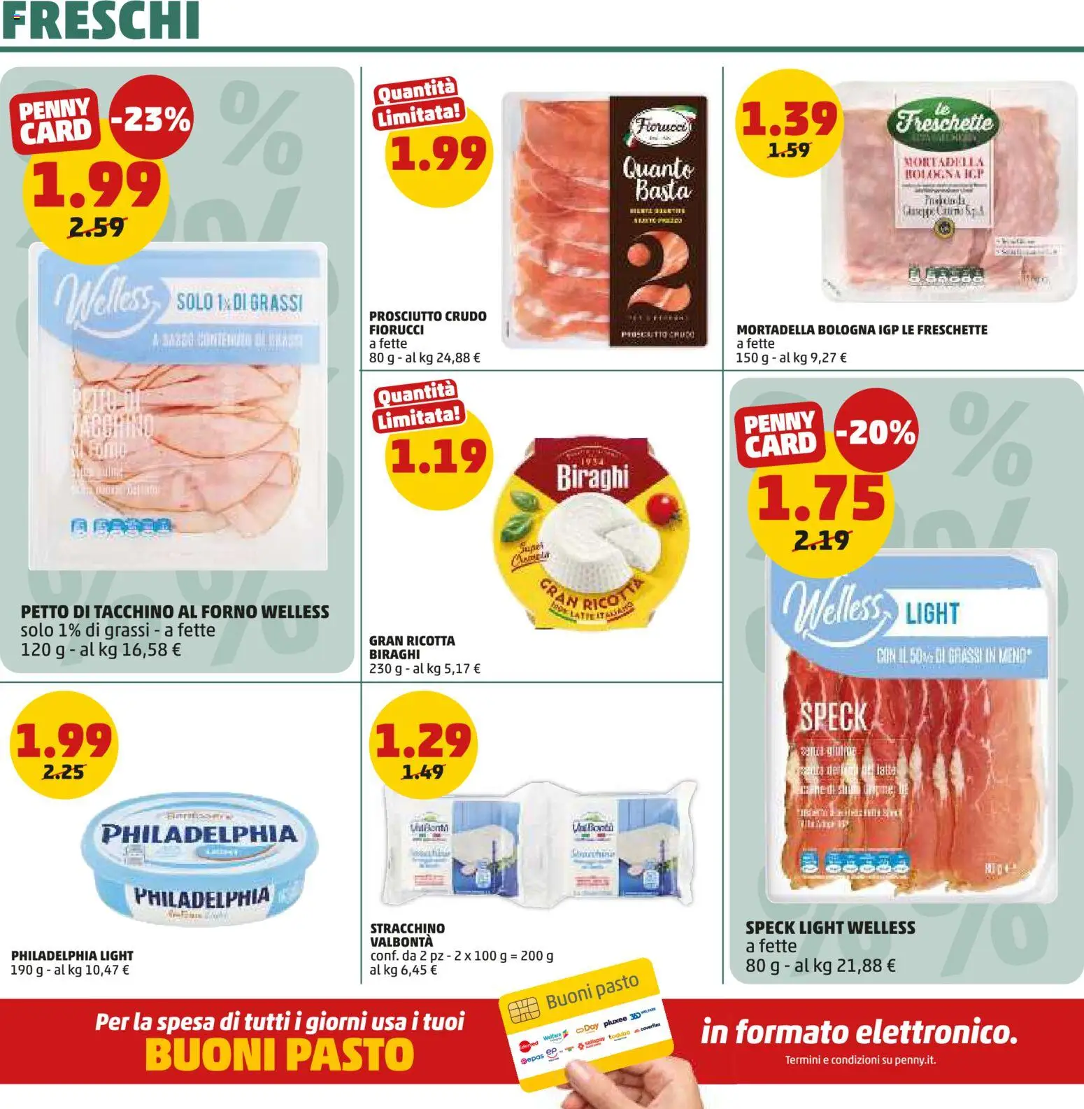 Volantino PENNY del 22/10/2026 | Pagina: 6 | Prodotti: Speck, Tacchino, Stracchino, Petto di tacchino