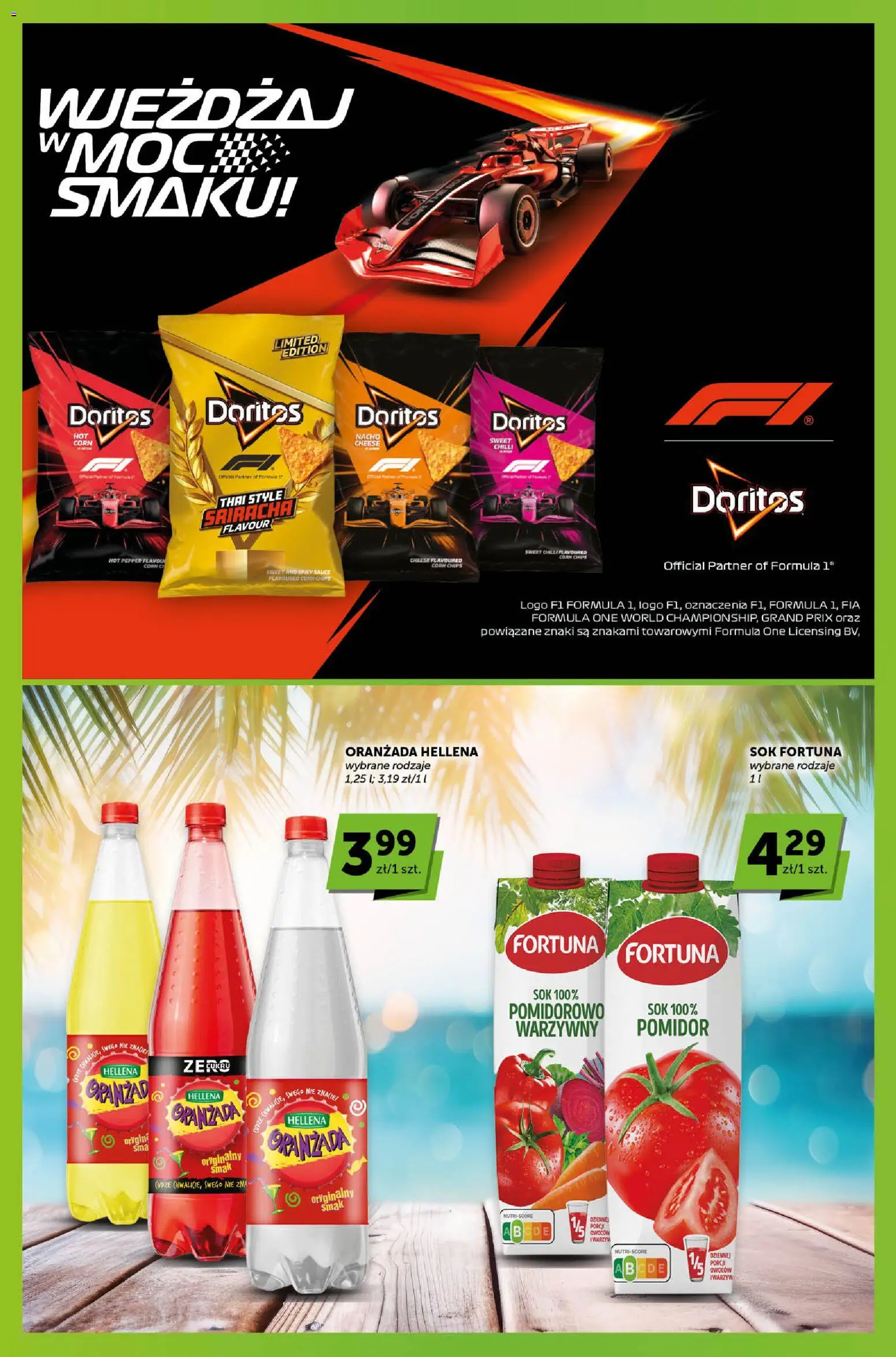 Groszek gazetka - Sprawdź, co więcej od 23.07.2026 | Strona: 5 | Produkty: Oranżada hellena, Sriracha, Doritos, Sok