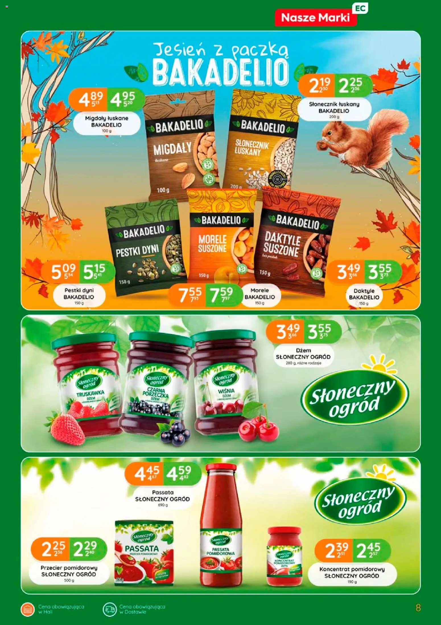 Eurocash gazetka od 17.09.2026 | Strona: 8 | Produkty: Daktyle, Porzeczka, Dżem, Pestki dyni
