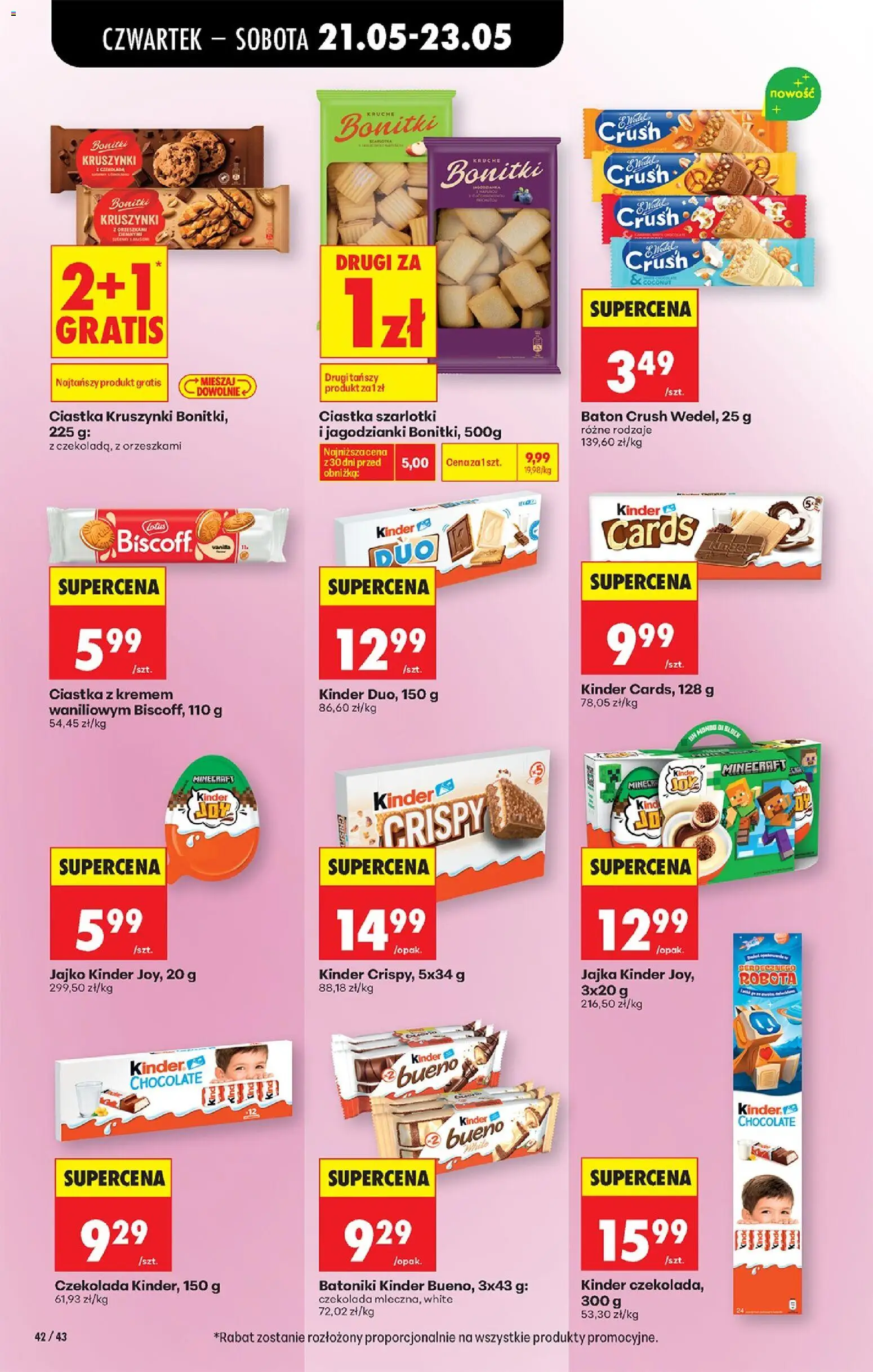 Biedronka gazetka od czwartku od 21.05.2026 | Strona: 48 | Produkty: Ciastka z kremem, Ciastka, Kruszynki, Kinder cards