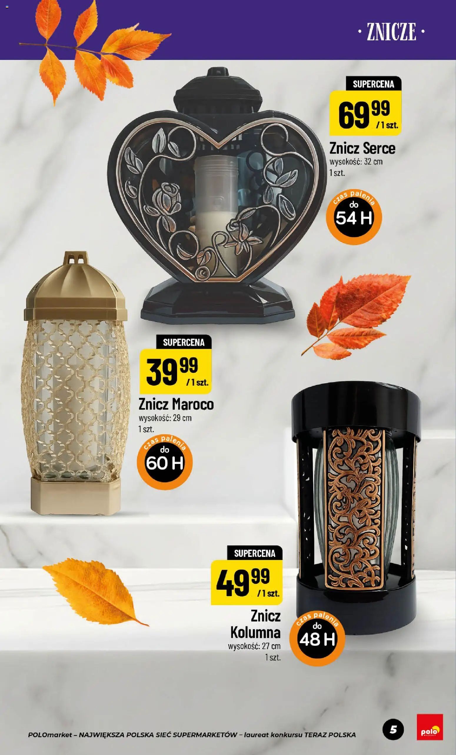 POLOmarket gazetka - Znicze od 11.09.2026 | Strona: 5 | Produkty: Znicze