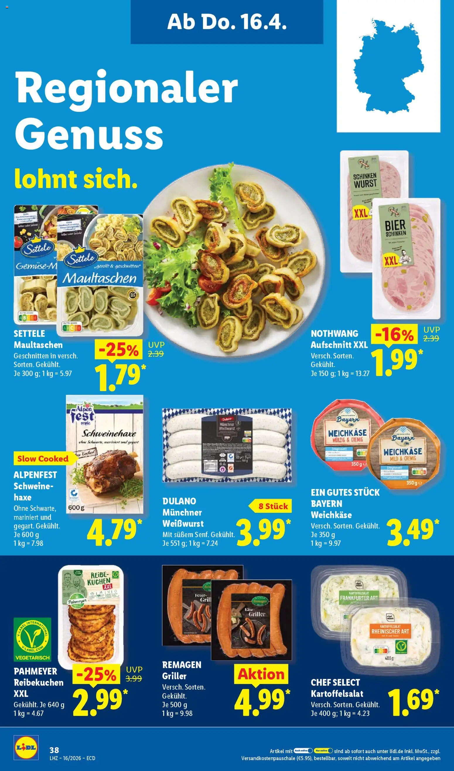 Lidl Prospekt – gültig ab 13.04.2026 | Seite: 60 | Produkte: Grill, Käse, Bier, Kuchen