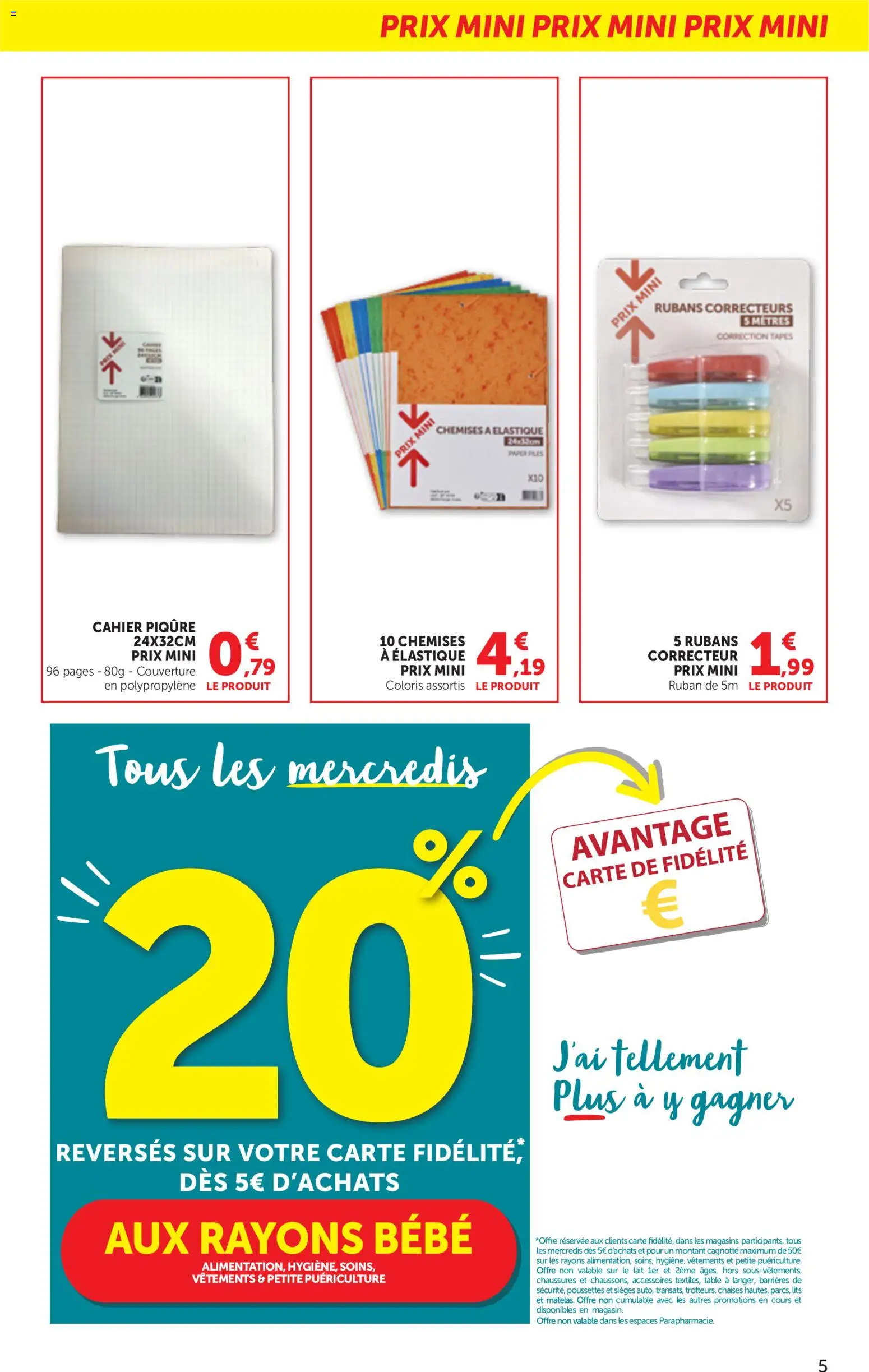 {H1} | Page: 5 | Produits: Cahier, Couverture, Table, Vêtements