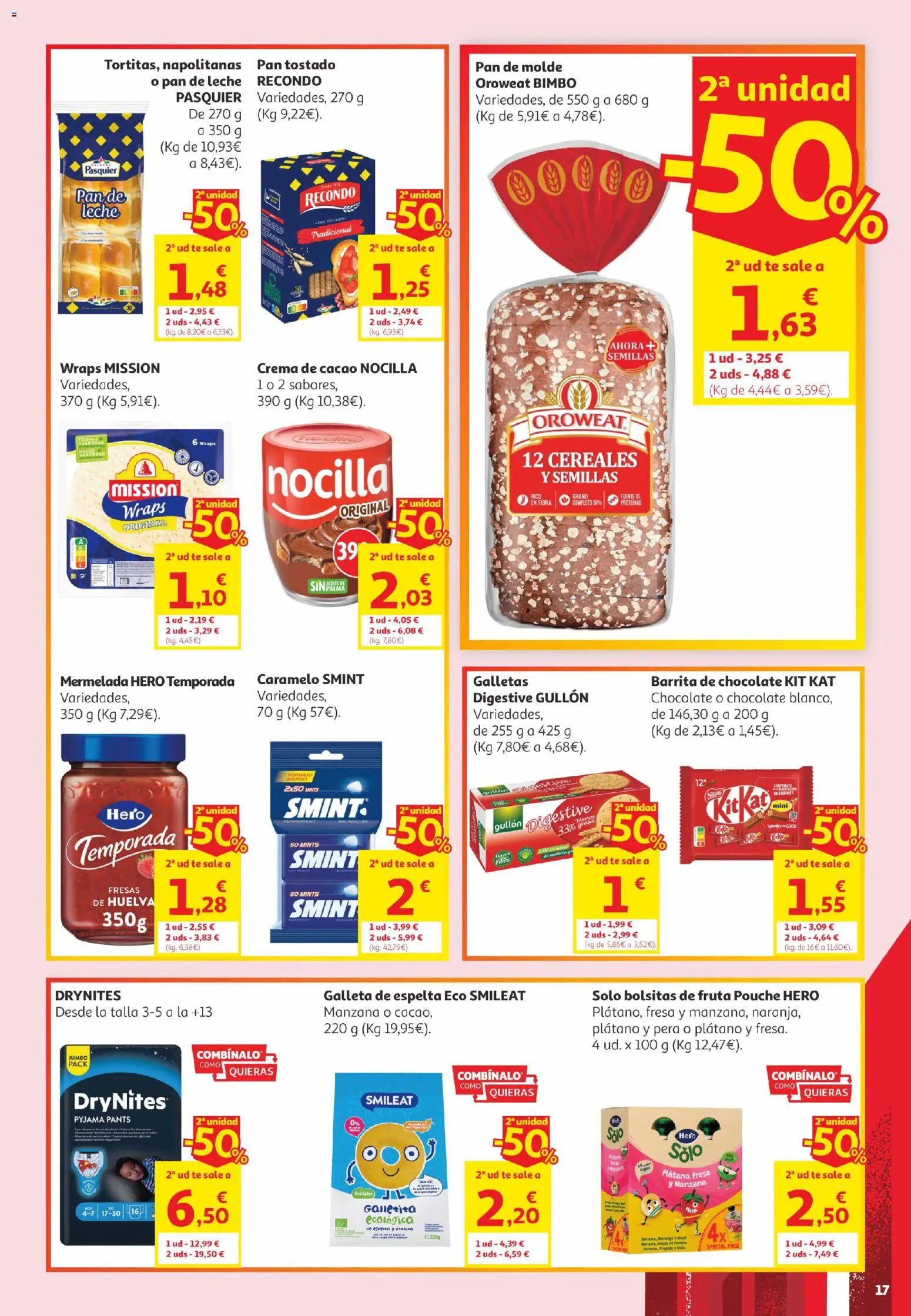 Alcampo Canarias │ válido desde el 02.06.2026 | Página: 17 | Productos: Crema de cacao, Fresas, Manzana, Φρυγανιές σικάλεως