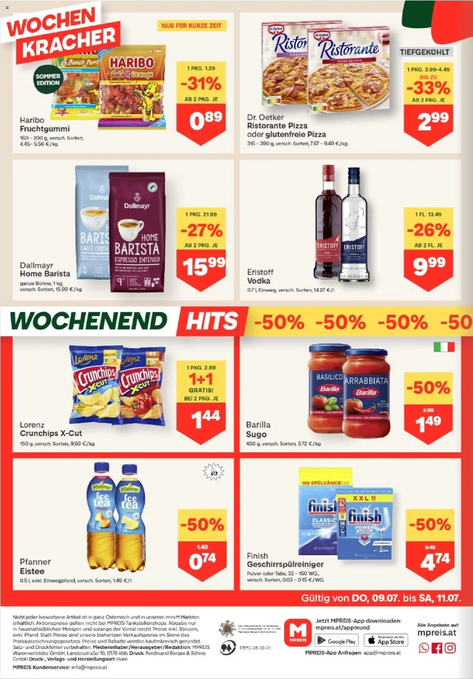 MPREIS Anras gültig ab 09.07.2026 | Seite: 12 | Produkte: Pizza