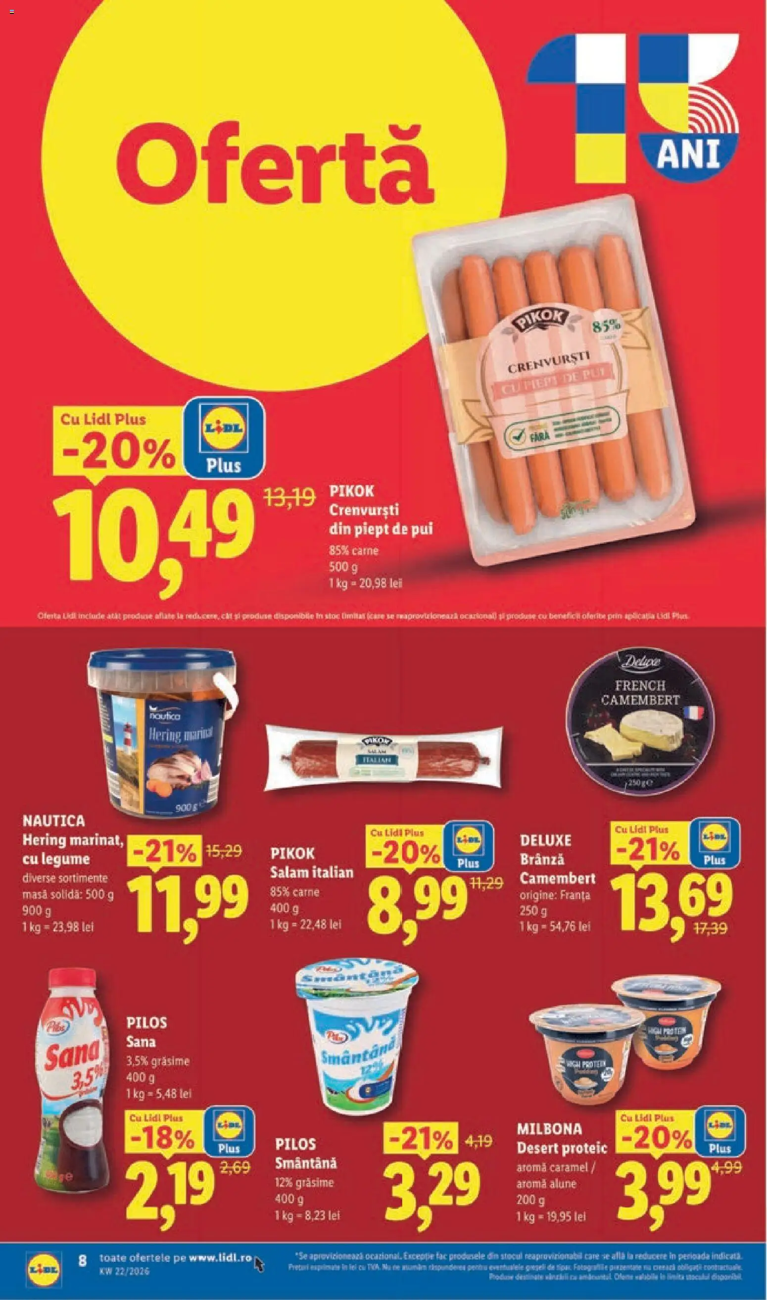 Noul catalog Lidl – valabil de la 25.05.2026 | Pagină: 8 | Produse: Toplar, Masă, Alune, Brânză