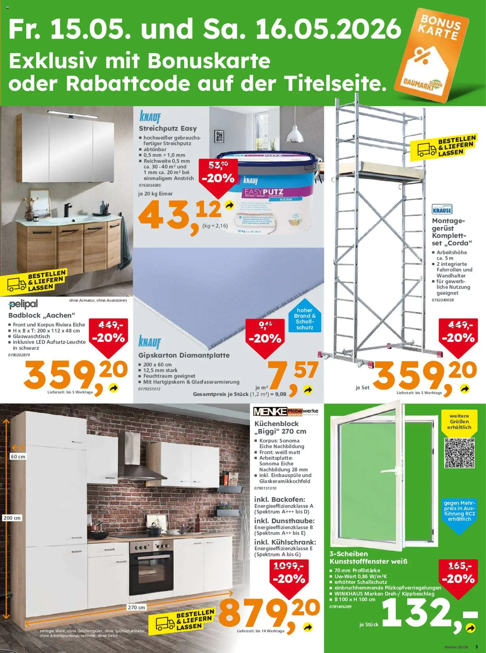 Globus Baumarkt Prospekt 	 – gültig ab 15.05.2026 | Seite: 3