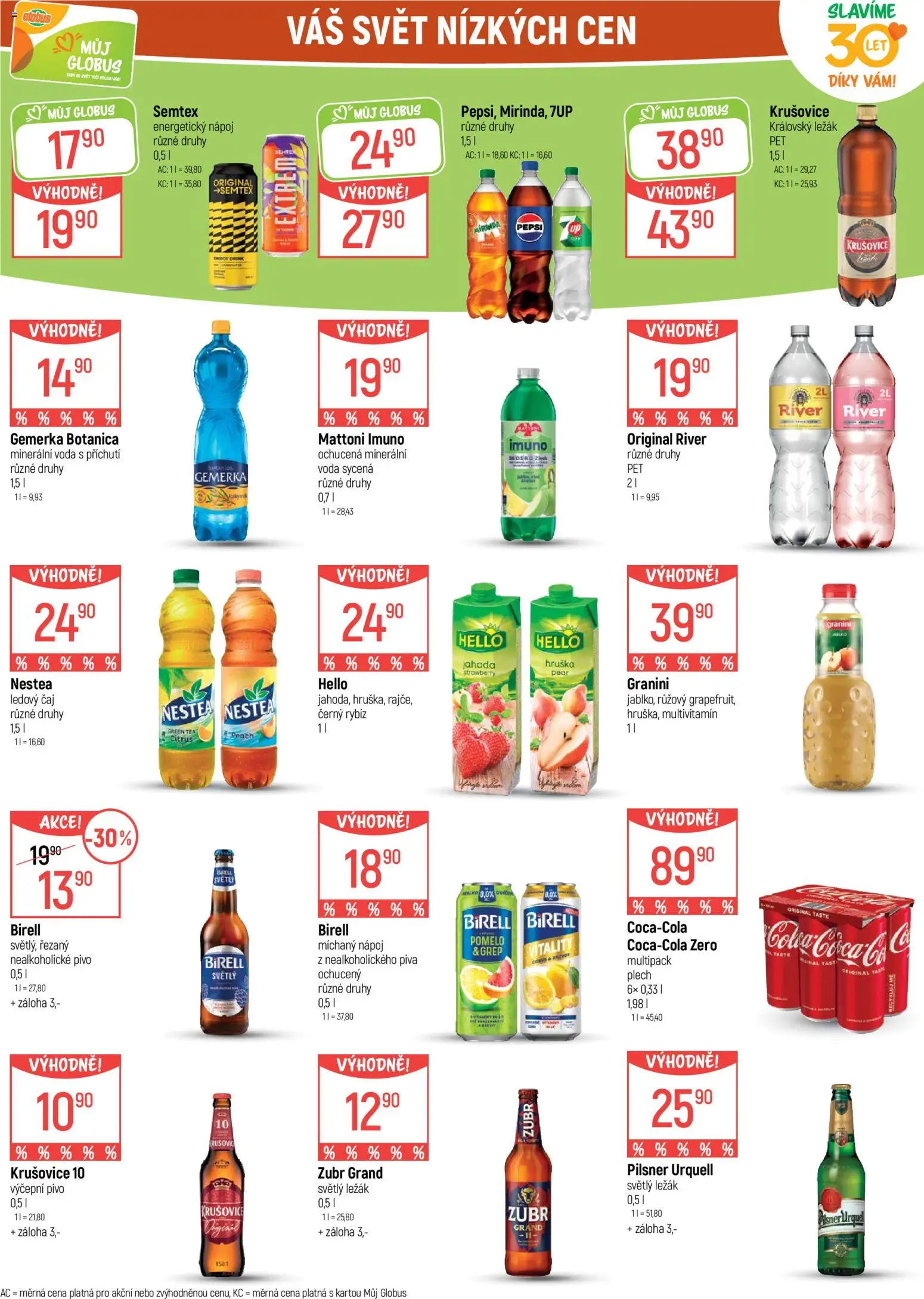 Globus leták - Praha-Štěrboholy od 27.05.2026 | Strana: 30 | Produkty: Pivo, Plech, Ledový čaj Nestea, Krušovice