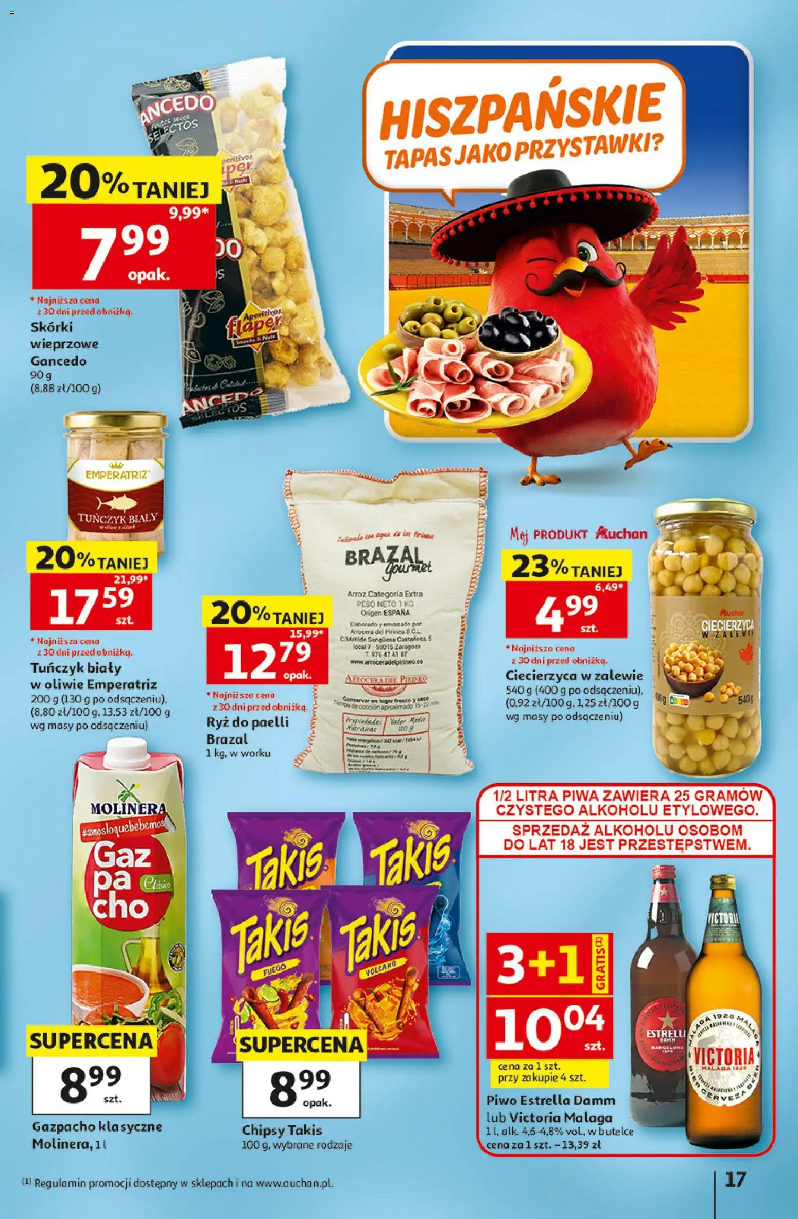 Auchan gazetka - 30 Lat Hipermarket od 07.05.2026 | Strona: 17 | Produkty: Chipsy, Piwo, Fresco, Ryż