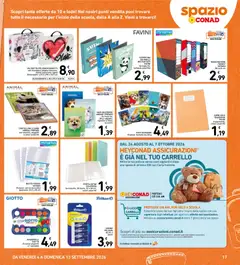 Anteprima del volantino Spazio Conad volantino valido a partire dal 04/09/2026 | Pagina: 17 | Prodotti: Carrello, Pennello, Quaderno, Valigetta
