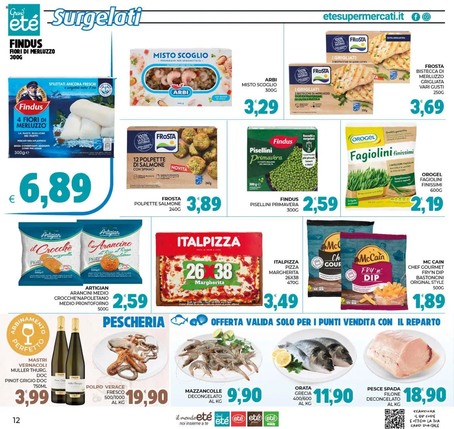 Volantino Eté del 07/08/2026 | Pagina: 12 | Prodotti: Pizza, Salmone, Tè, Pesce spada