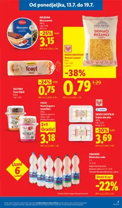 OKUSI ZAVIČAJA Domaći rezanci s jajima, Porijeklo je domovina - Pregled kataloga iz trgovine Lidl, vrijedi od 13.07.2026 | Stranica: 3