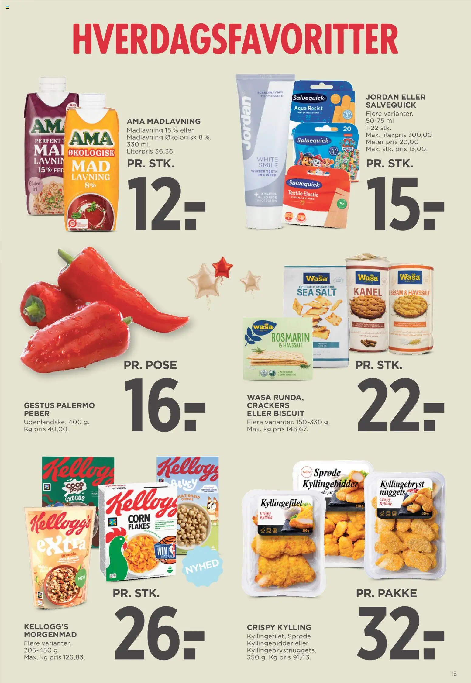 Meny tilbudsavis – gyldig fra 11/09/2026 | Side: 19 | Produkter: Kanel, Nuggets, Salt, Peber