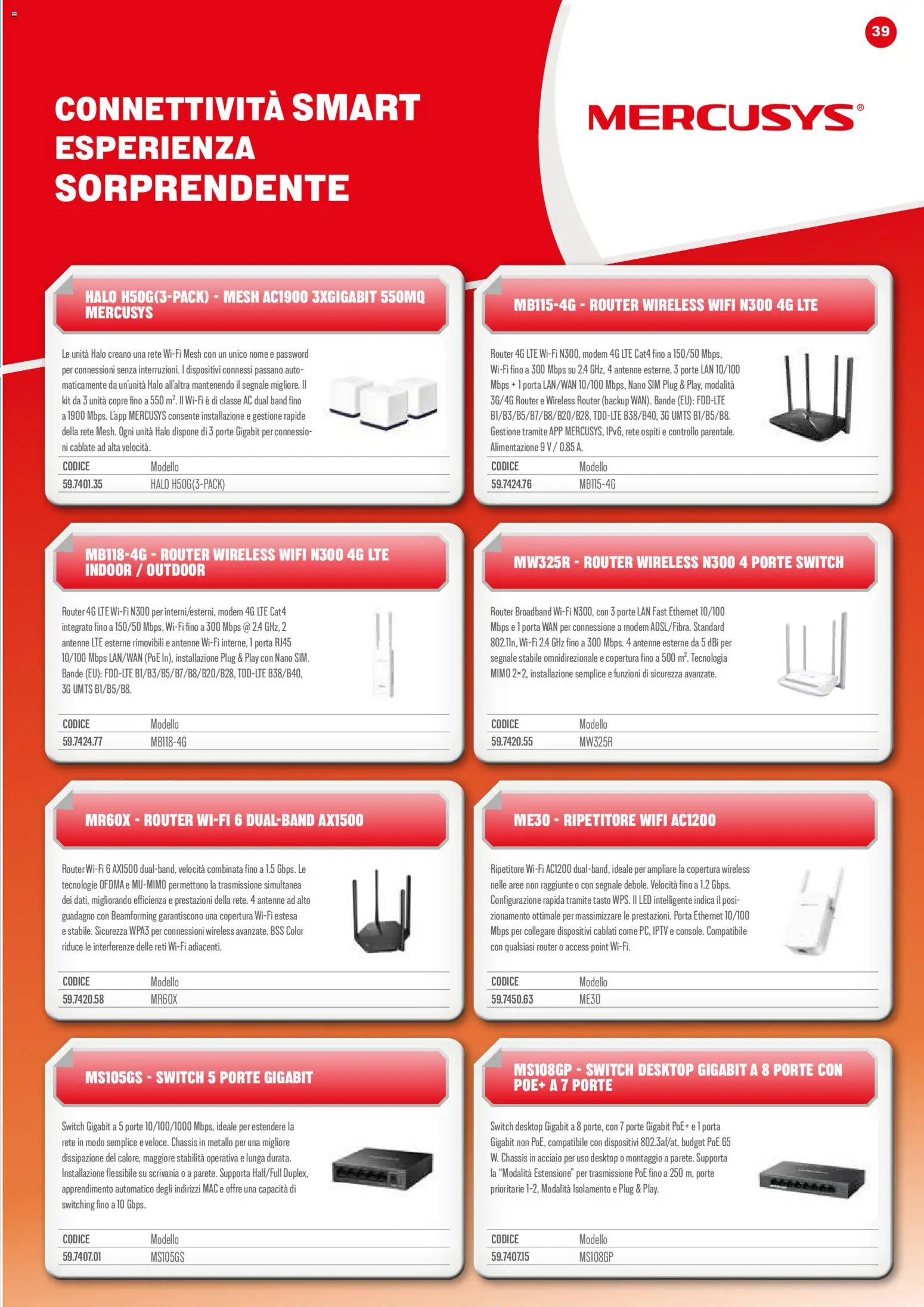 Volantino GBC del 06/02/2026 | Pagina: 39 | Prodotti: Router, Scrivania