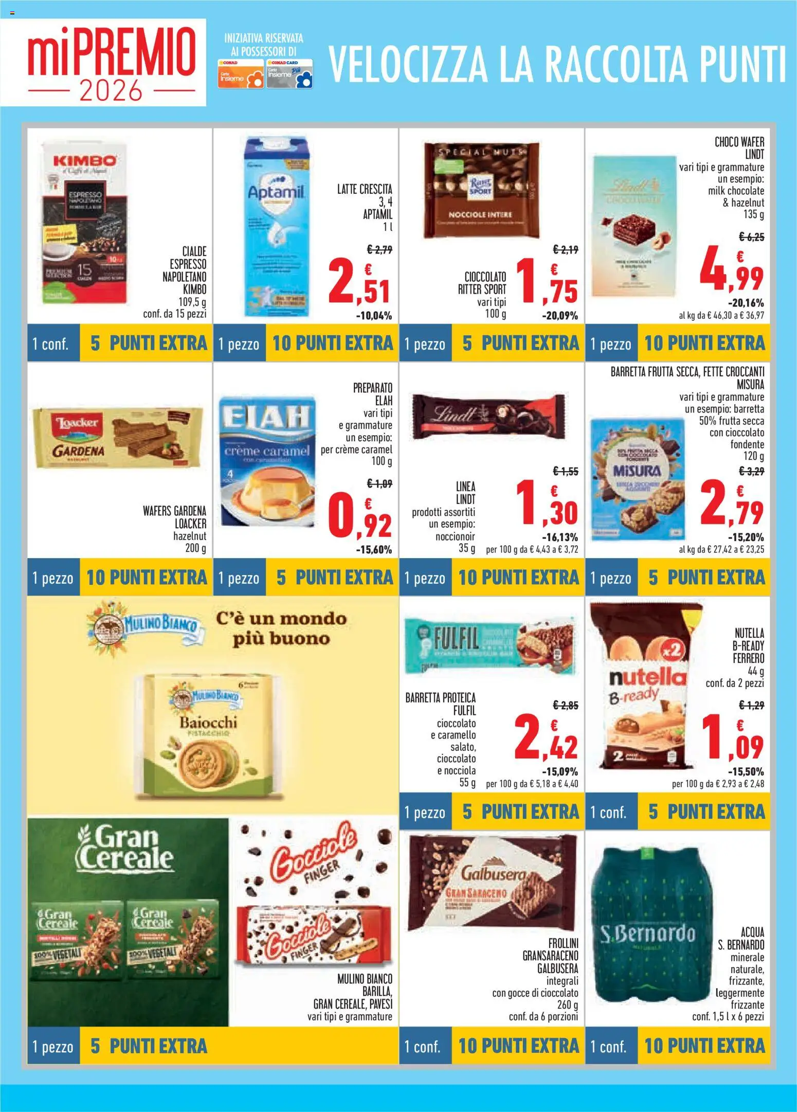 Volantino Conad del 23.04.2026 | Pagina: 6 | Prodotti: Acqua, Frutta, Nocciole, Frollini