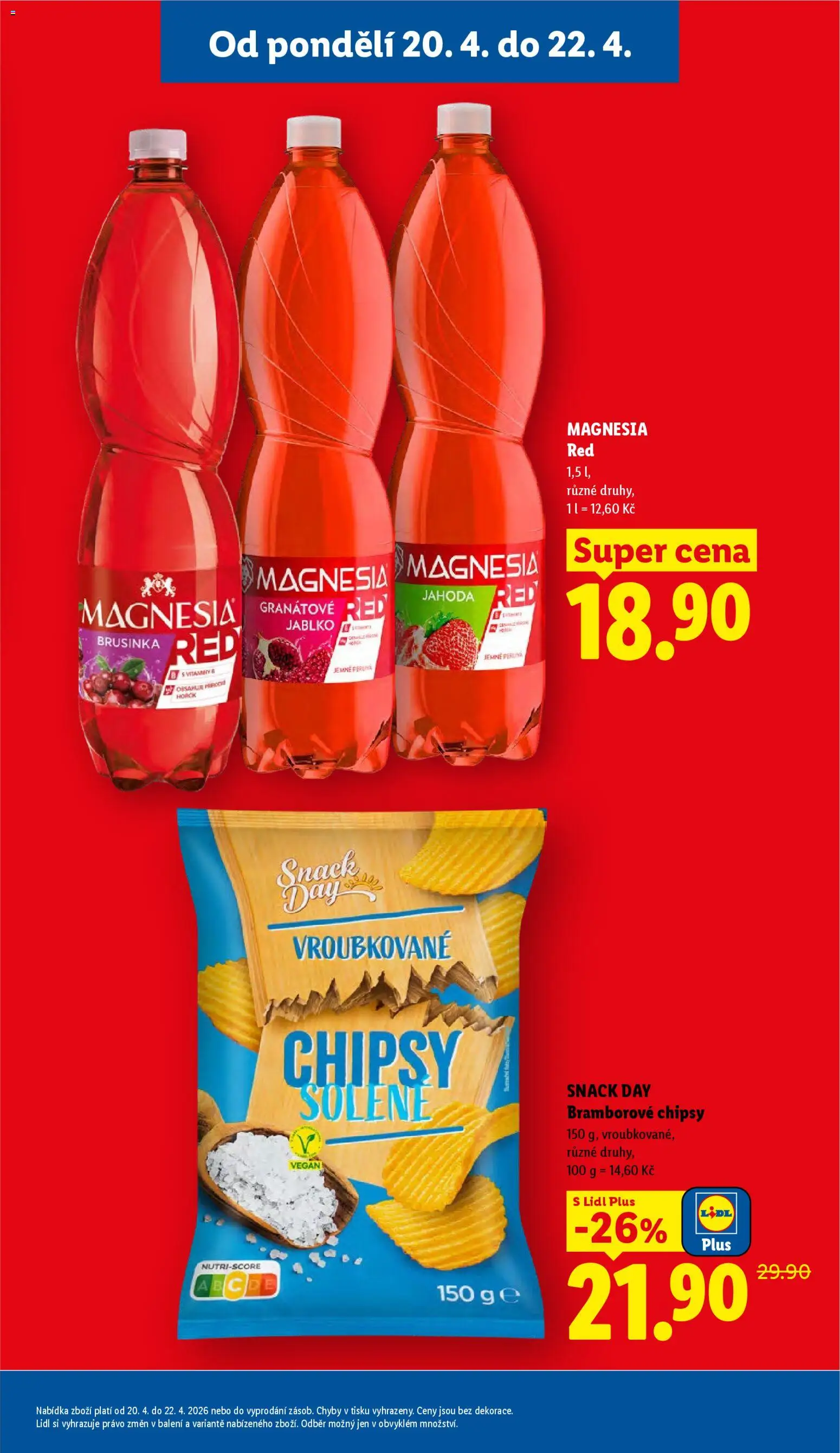 Lidl leták od 20.04.2026 | Strana: 5 | Produkty: Vegan, Magnesia, Chipsy, Magnesia Red