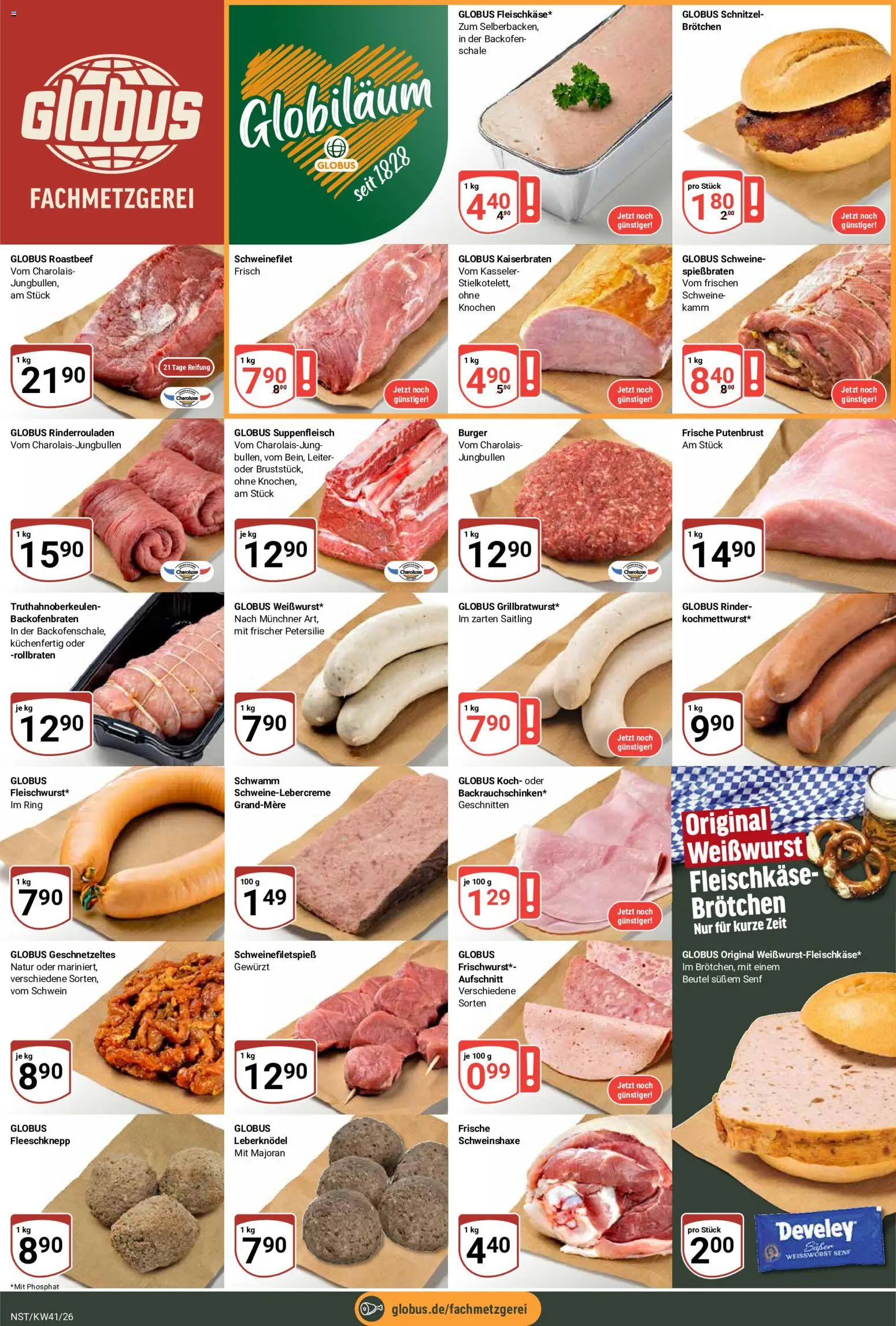 Globus Prospekt Neustadt a.d. Weinstraße – gültig ab 05.10.2026 | Seite: 8 | Produkte: Leberknödel, Weißwurst, Suppenfleisch, Backofen