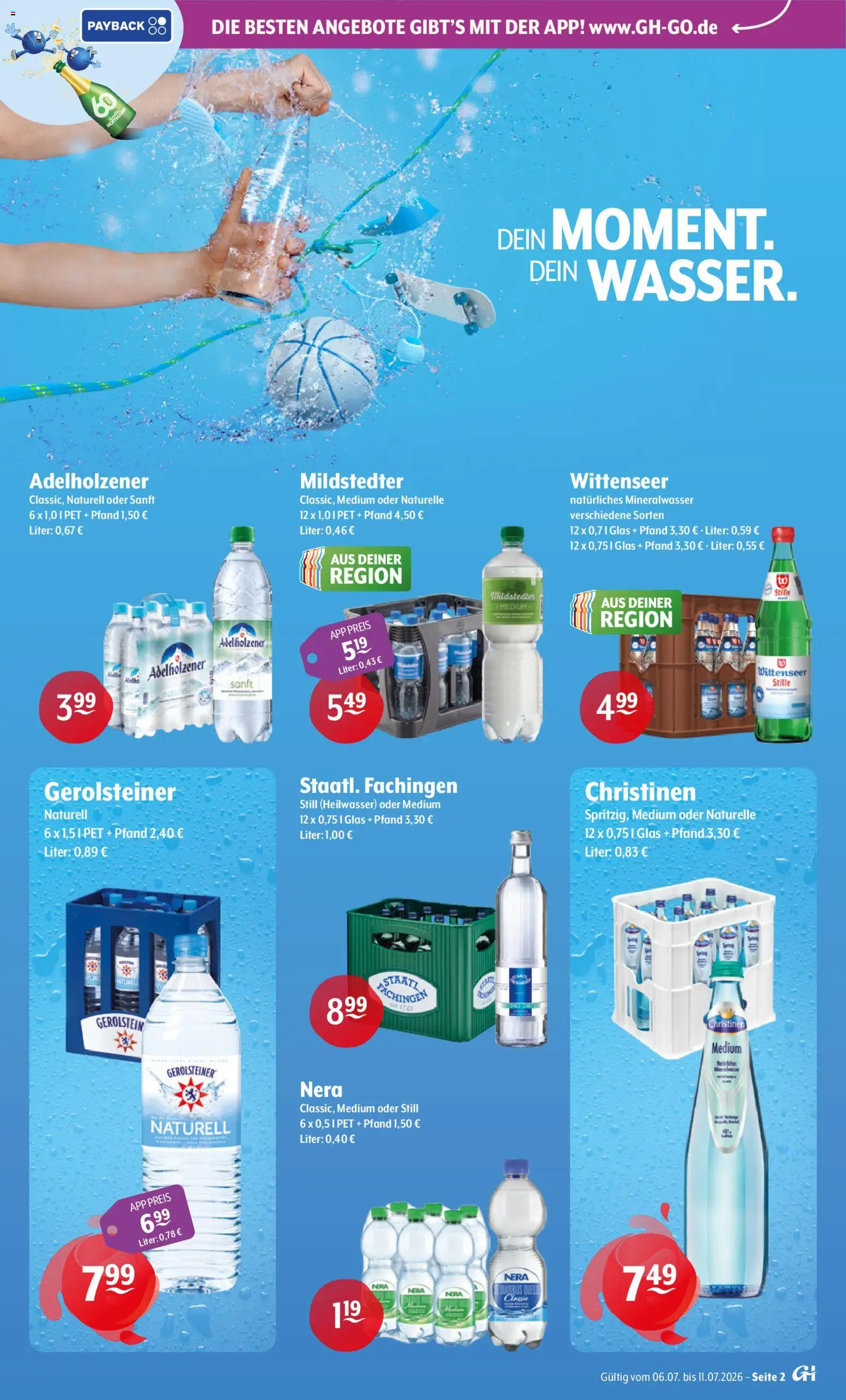 Getränke Hoffmann - Hamburg – gültig ab 06.07.2026 | Seite: 2 | Produkte: Adelholzener, Mineralwasser, Gerolsteiner
