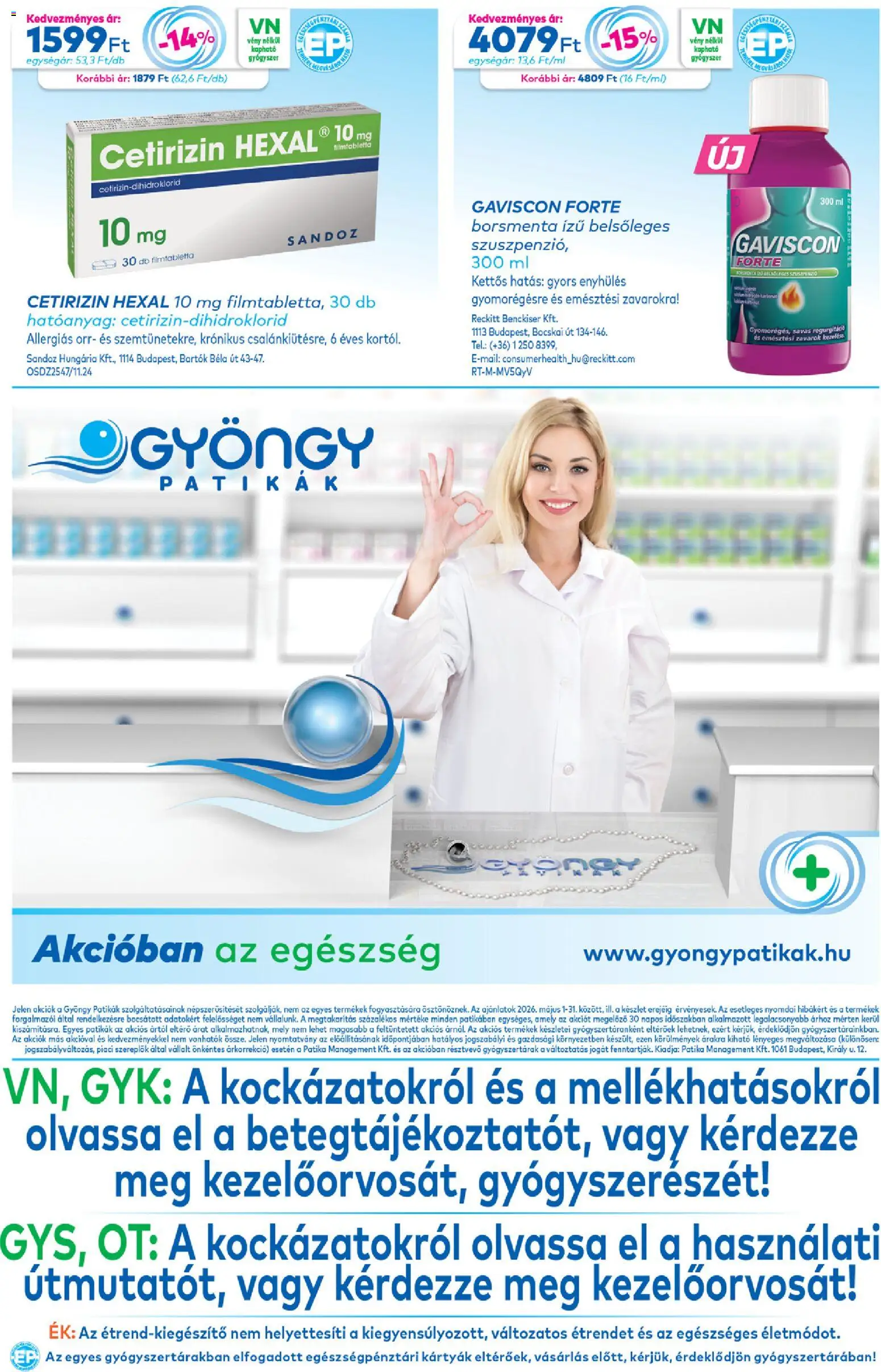 Gyöngy Patikák akciós ujság - amely érvényes a következő dátumtól: 01.05.2026 | Oldal: 20
