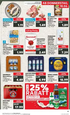 PAULANER Salvator Doppelbock, Starkbier, (+ 3.10 Pfand), je Ka. 20 x 0,5-I-Fl., (1 l = 1.80) ab 15.06.2026 gültig | Seite: 2 | Produkte: Weißwurst, Mineralwasser, Kraut, Paulaner