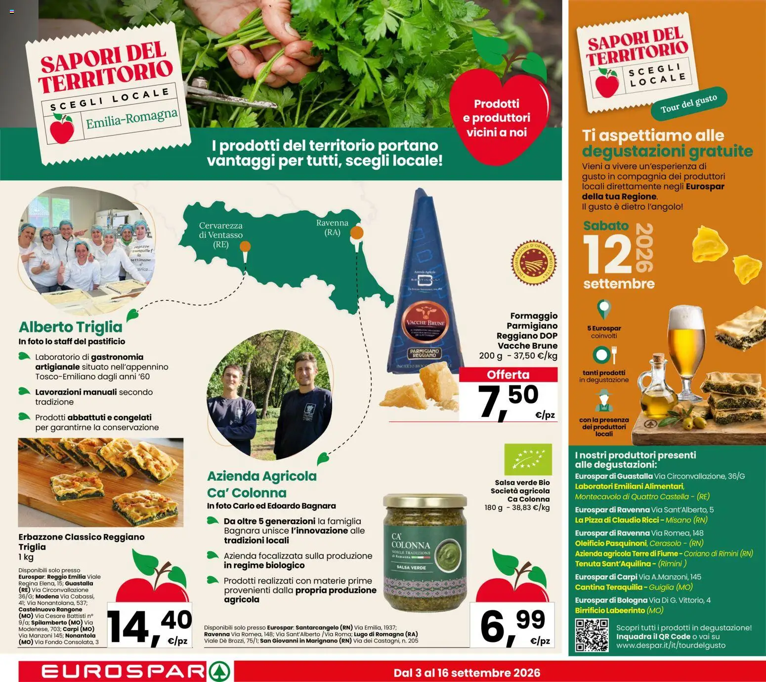 Volantino Eurospar del 03/09/2026 | Pagina: 2 | Prodotti: Pizza, Formaggio, Parmigiano reggiano, Parmigiano