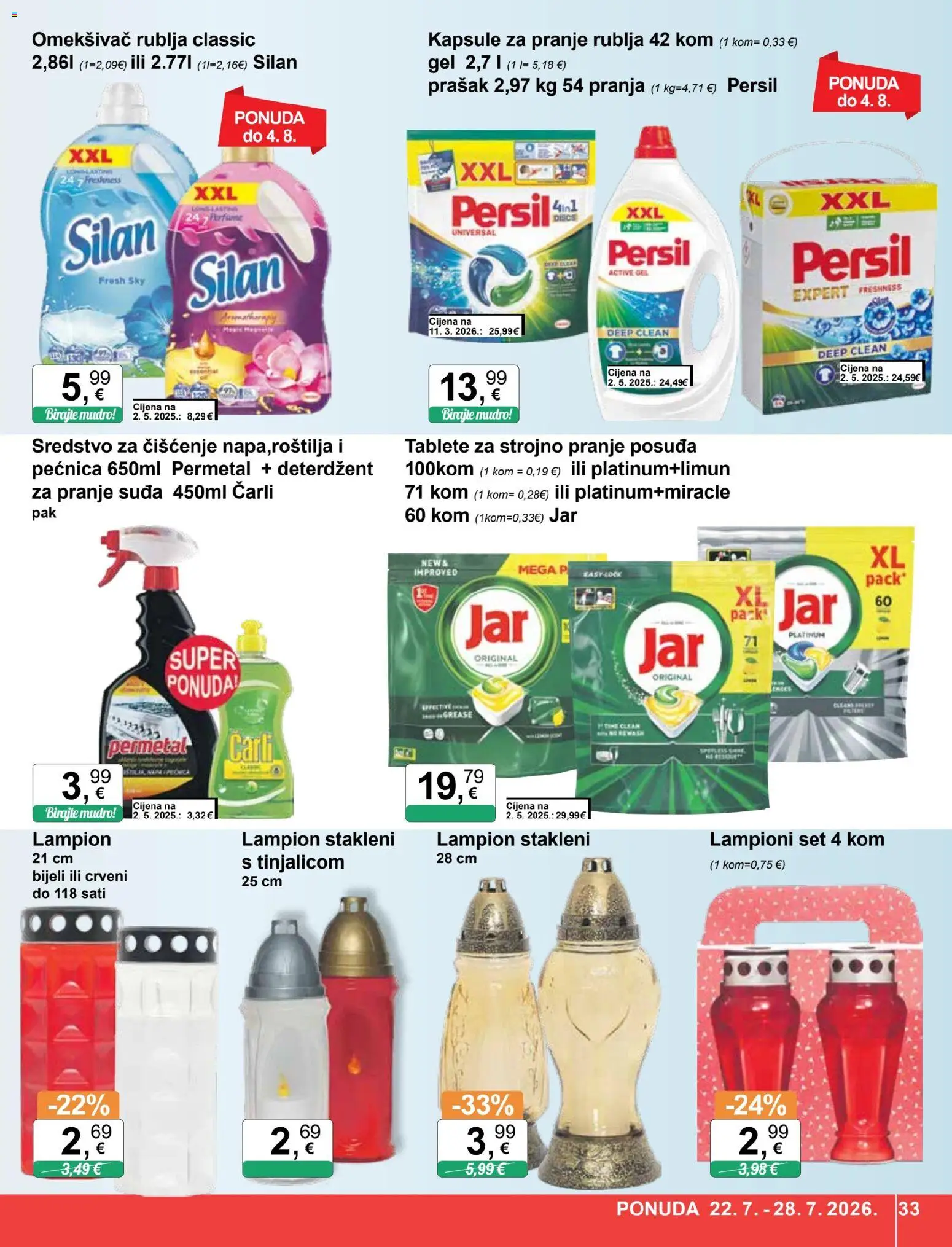 KTC katalog | vrijedi od 22.07.2026 | Stranica: 33 | Proizvodi: Lampion, Jar, Persil, Pećnica