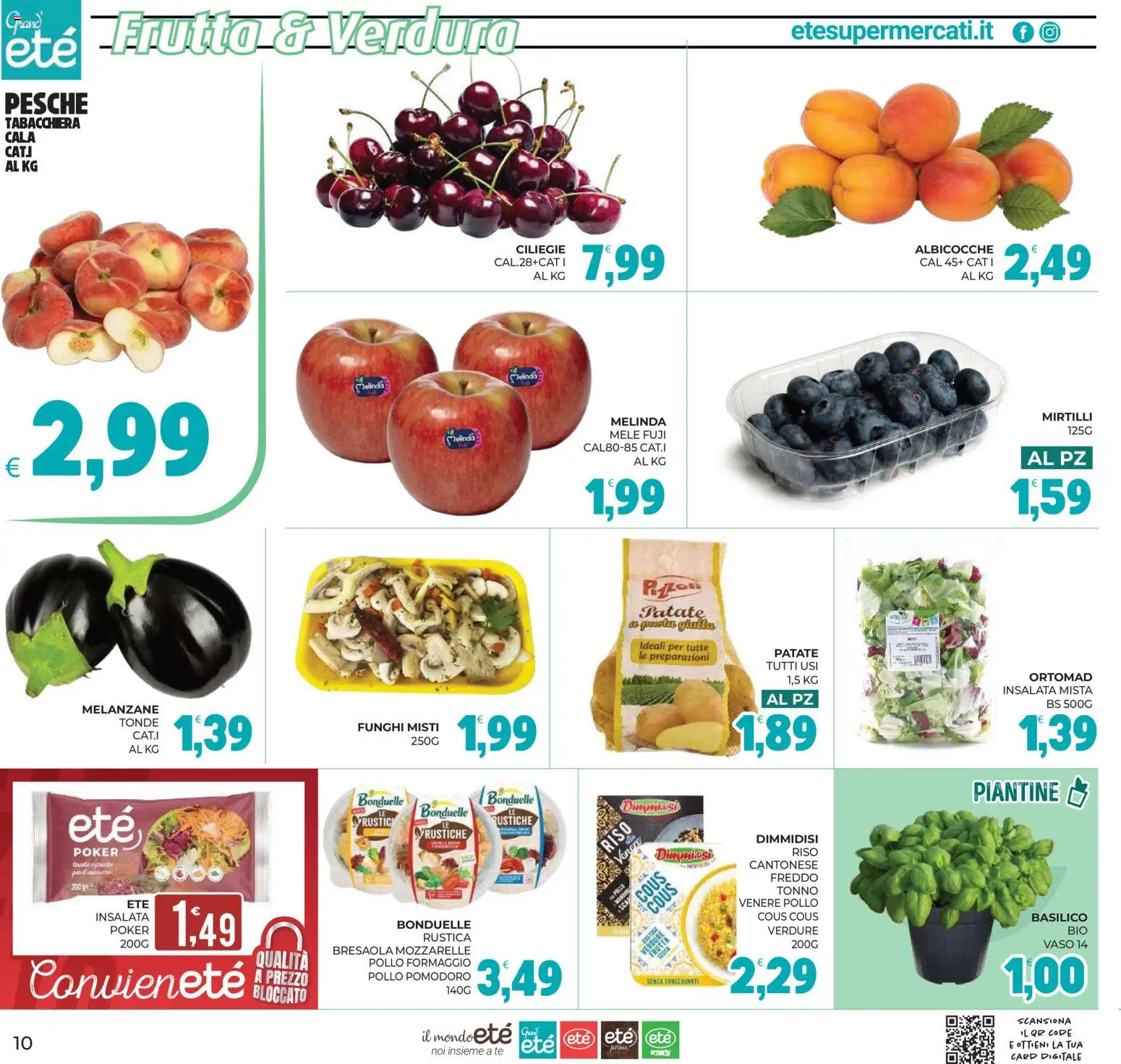Volantino Eté del 12.06.2026 | Pagina: 10 | Prodotti: Mele, Insalata, Mirtilli, Tonno