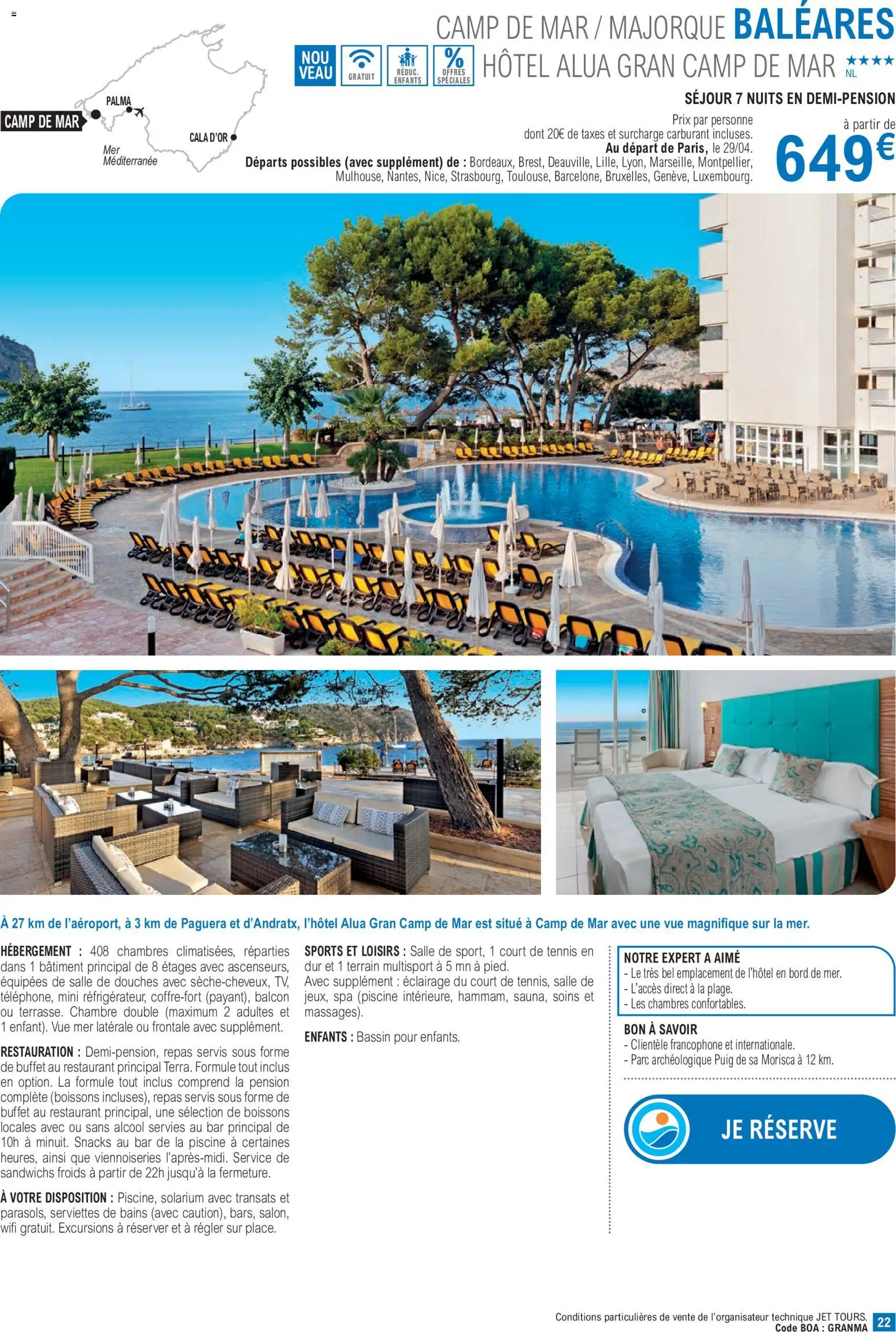 {H1} | Page: 22 | Produits: Snacks, Boissons, Viennoiseries, Piscine