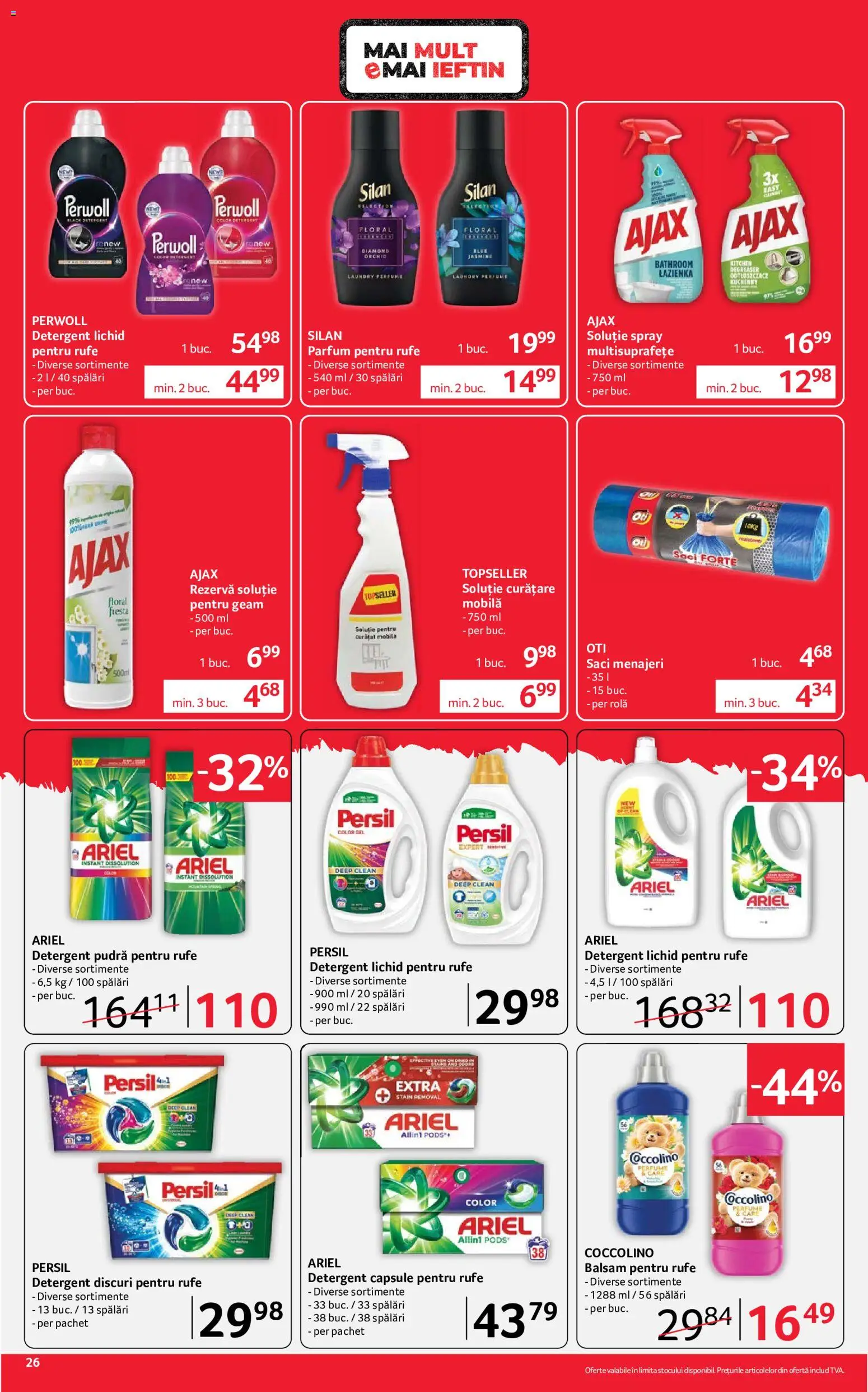 Noul catalog Selgros – valabil de la 07.08.2026 | Pagină: 26 | Produse: Pomelo, Saci menajeri, Parfum, Detergent