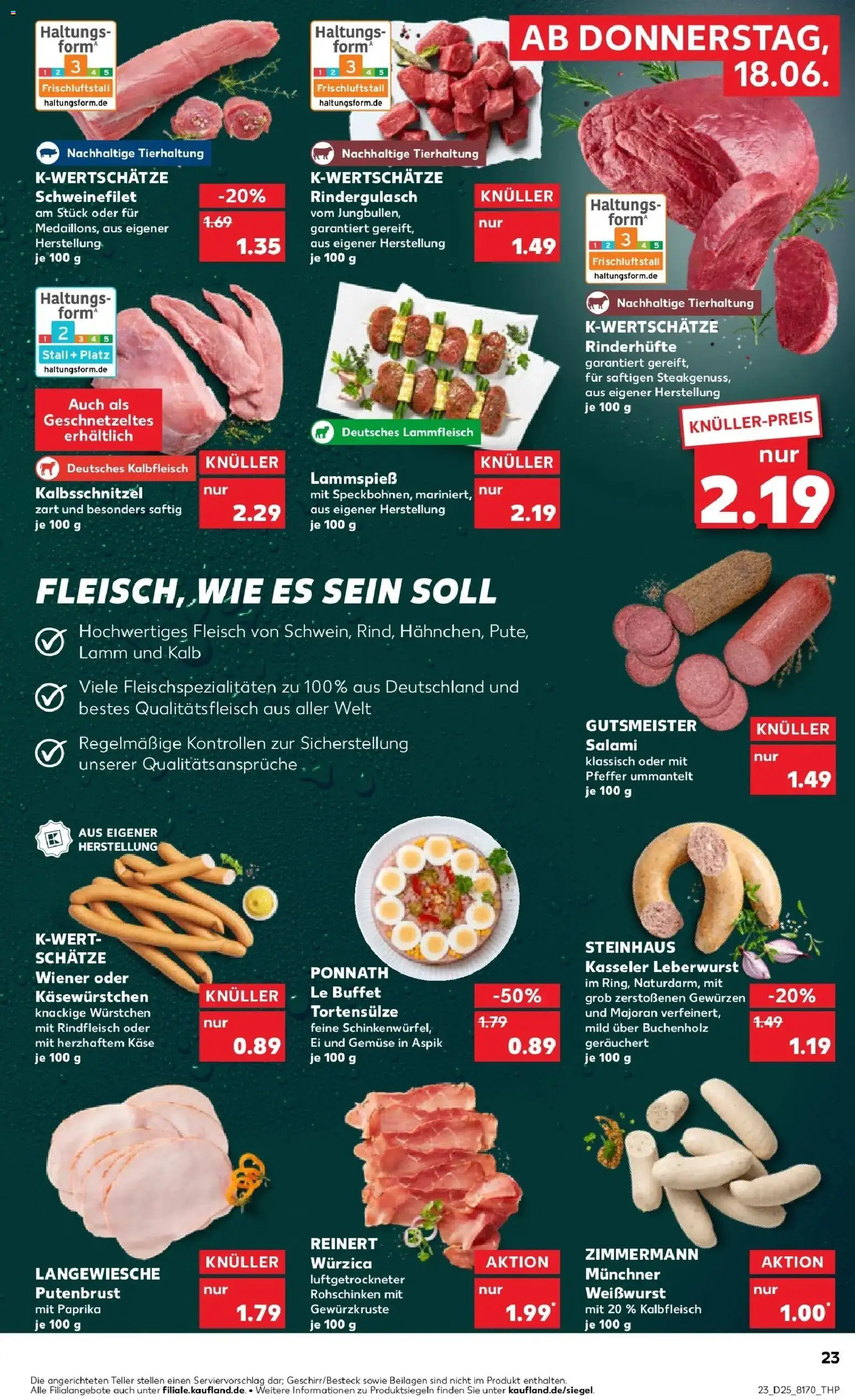 Kaufland Prospekt Wolfsburg – gültig ab 15.06.2026 | Seite: 32 | Produkte: Rindergulasch, Weißwurst, Pfeffer, Rindfleisch