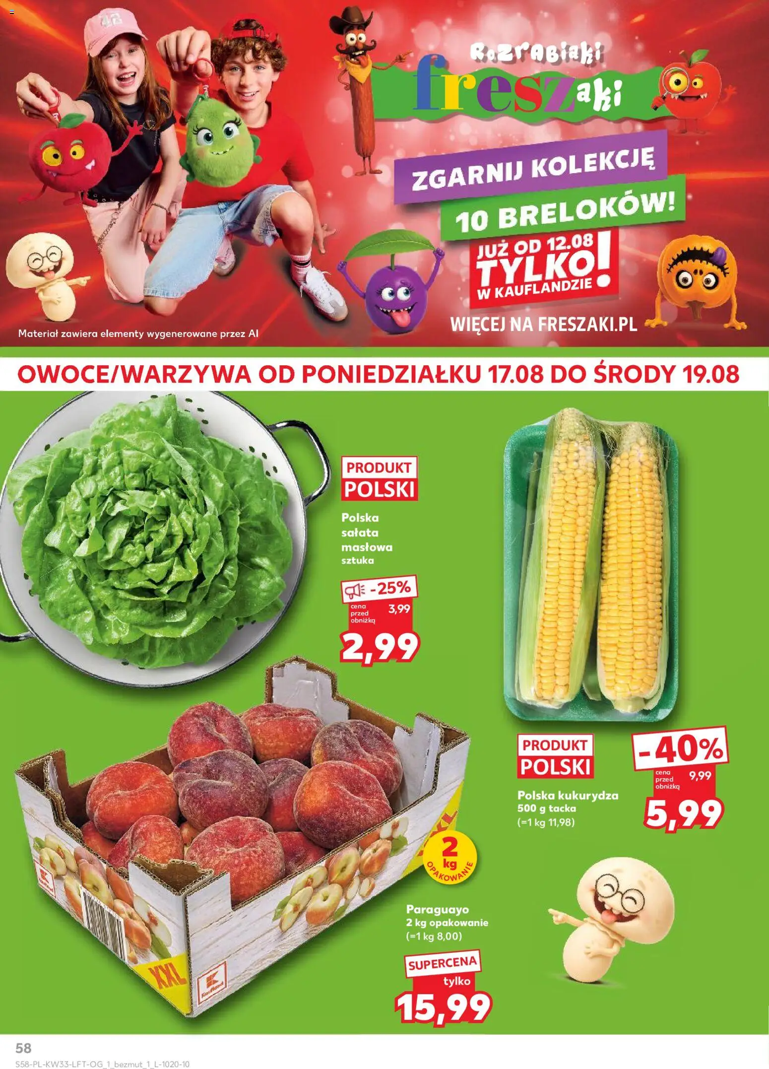 Kaufland gazetka od 12.08.2026 | Strona: 58 | Produkty: Sałata, Kukurydza