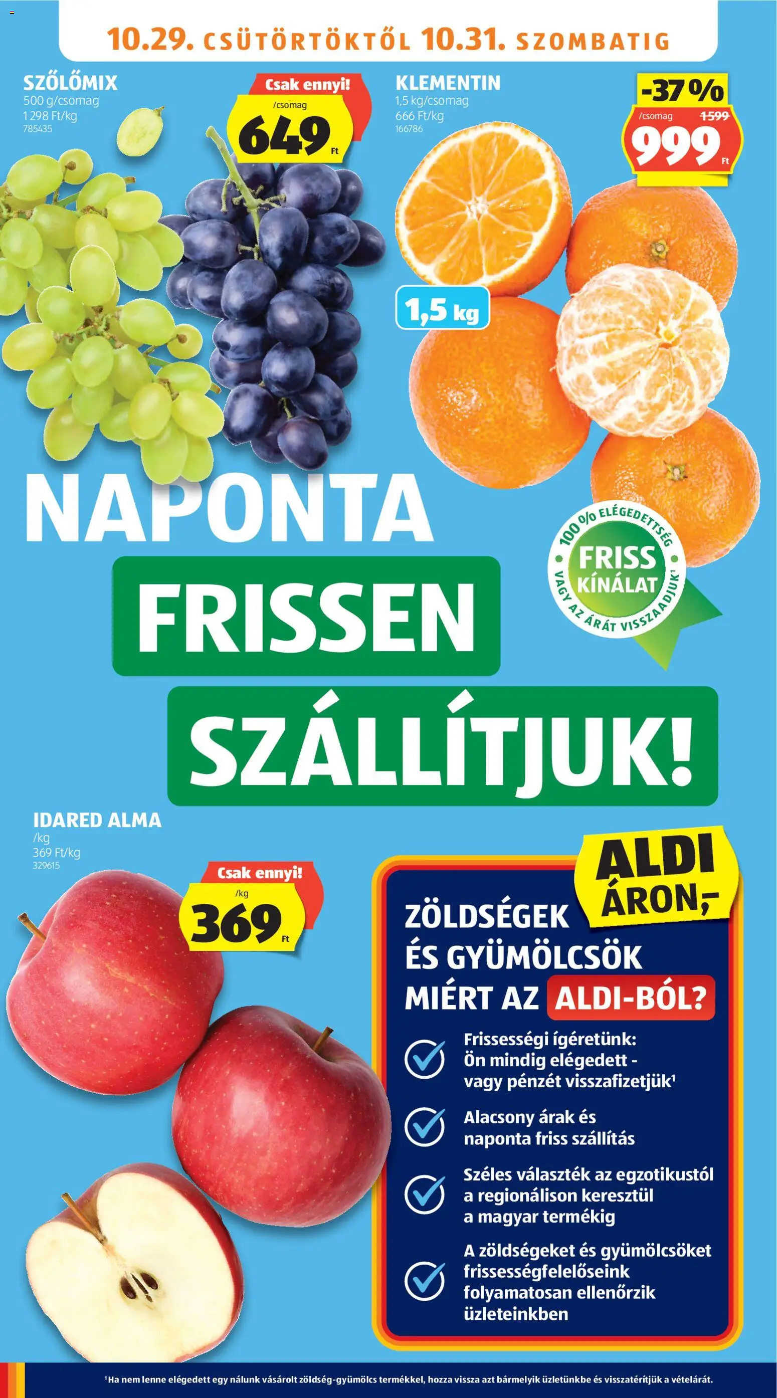 Aldi akciós ujság - amely érvényes a következő dátumtól: 2026.10.29. | Oldal: 6