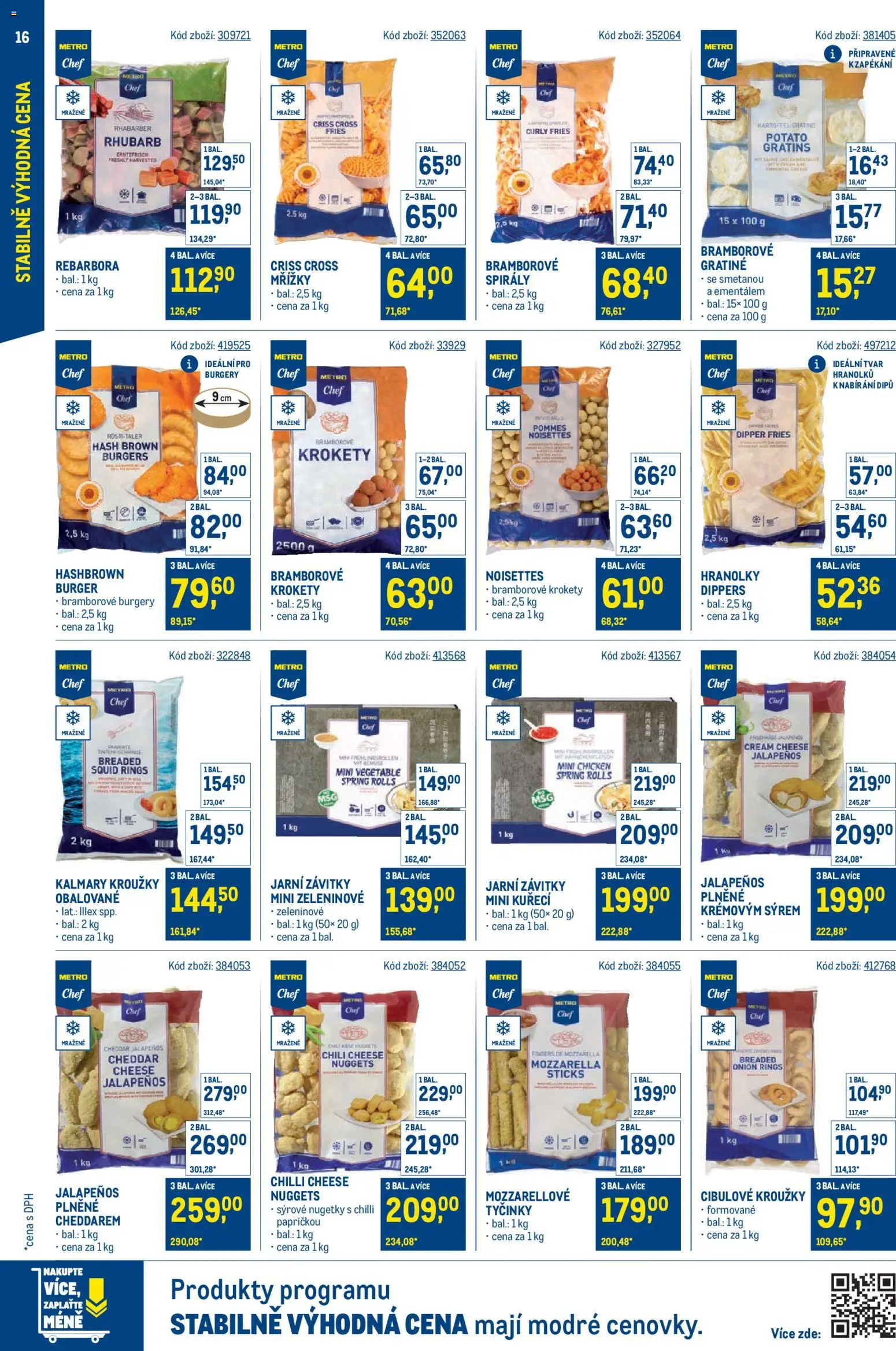 Makro leták - Stabilně výhodná cena od 18.05.2026 | Strana: 16 | Produkty: Burger, Cream cheese, Kaše, Cheddar
