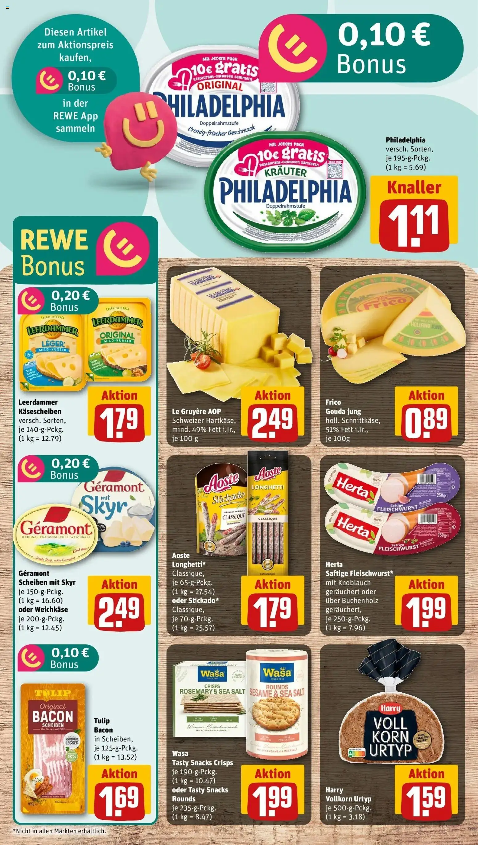 Rewe Prospekt Trier – gültig ab 08.06.2026 | Seite: 9 | Produkte: Philadelphia, Gouda, Skyr, Knoblauch