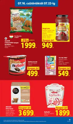 Maggi szósz, Maggi szósz Bolognai / mexikói / édes-savanyú / zöldfűszeres bolognai - amely érvényes a következő dátumtól: 2026.07.16. | Oldal: 19 | Termékek: Nescafé, Raffaello, Nutella, Maggi
