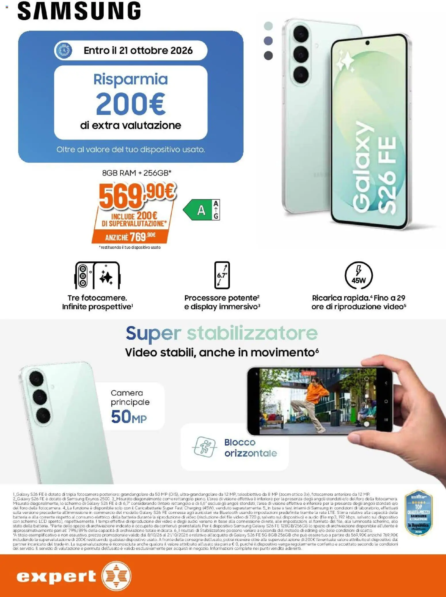 Volantino Expert del 08/10/2026 | Pagina: 9 | Prodotti: Schermo, Video, Audio, Fotocamera