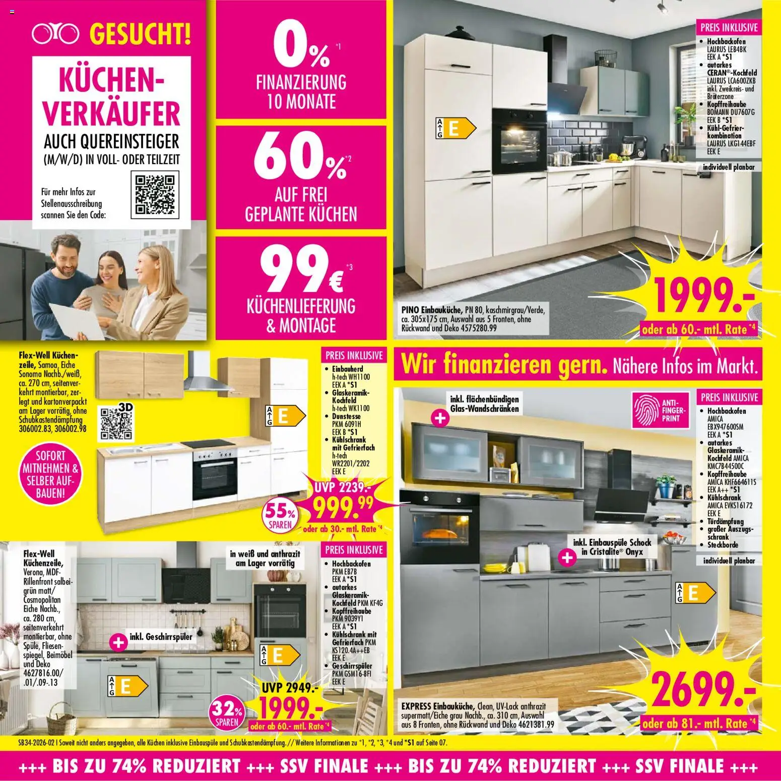 SB Möbel Boss Prospekt – gültig ab 15.08.2026 | Seite: 2 | Produkte: Geschirrspüler, Schrank, Kochfeld, Kuchen