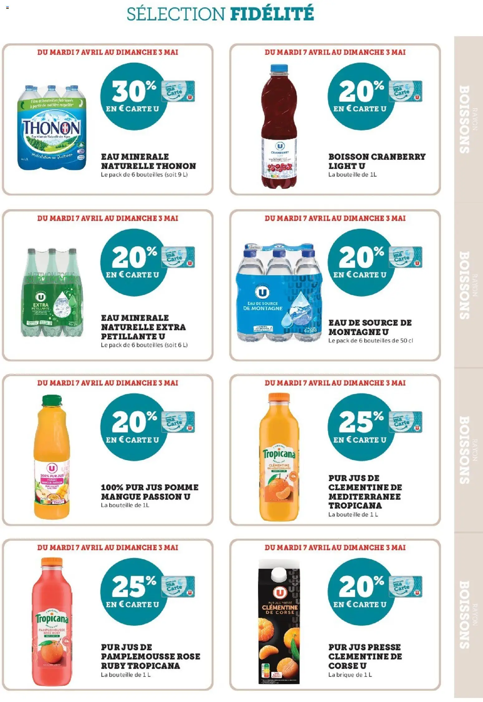 {H1} | Page: 25 | Produits: Clémentine, Mangue, Pamplemousse, Eau minérale naturelle