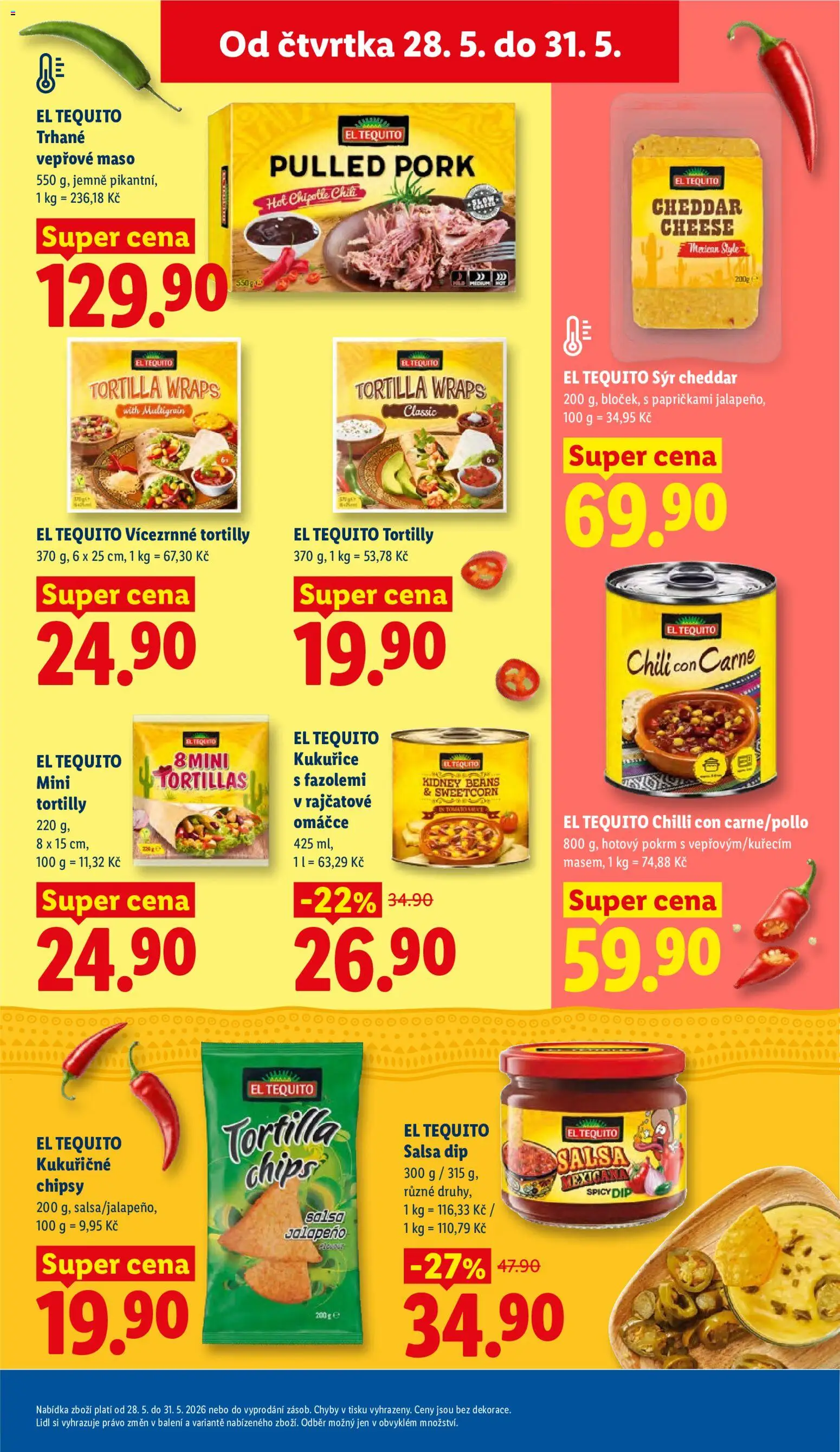 Lidl leták od 28.05.2026 | Strana: 17 | Produkty: Tortilla wraps, Chipsy, Cheddar, Tortilly