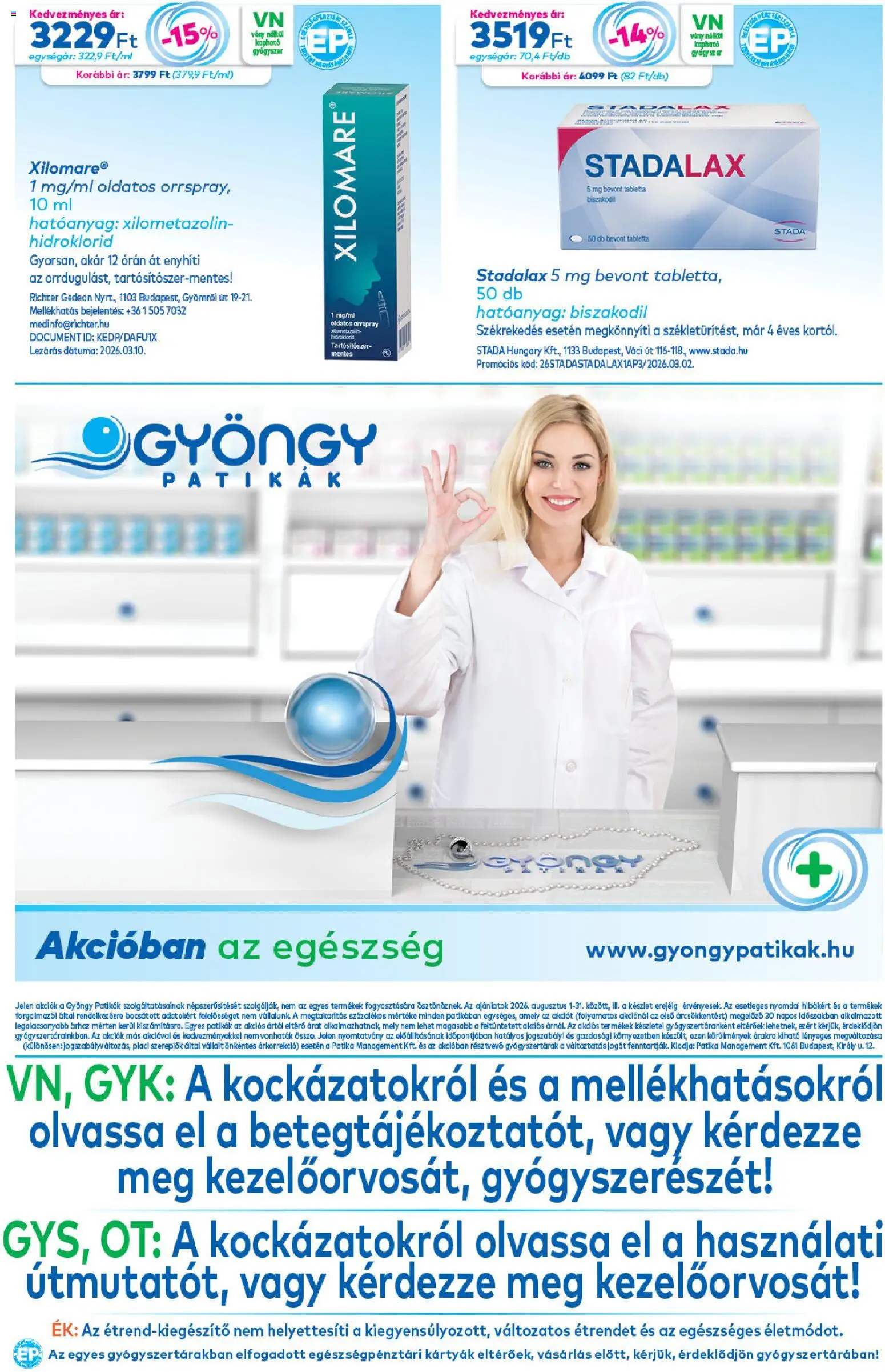 Gyöngy Patikák akciós ujság - amely érvényes a következő dátumtól: 2026.08.01. | Oldal: 20