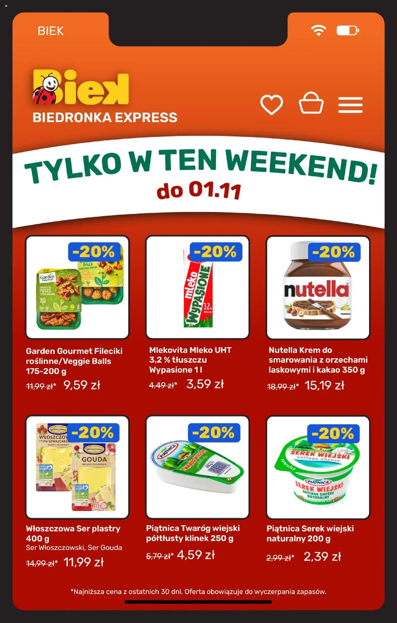 Biedronka Polsko leták - Biek od 30.10.2026 | Strana: 20 | Produkty: Gouda, Mléko, Krém, Kakao