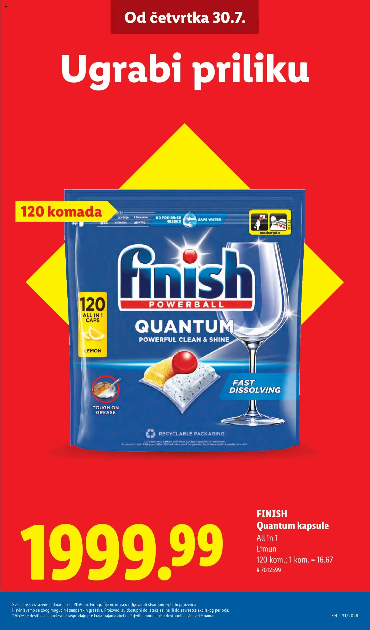 Lidl katalog - važi od 30.07.2026 | Strana: 11 | Proizvode: Kapsule, Finish, Limun