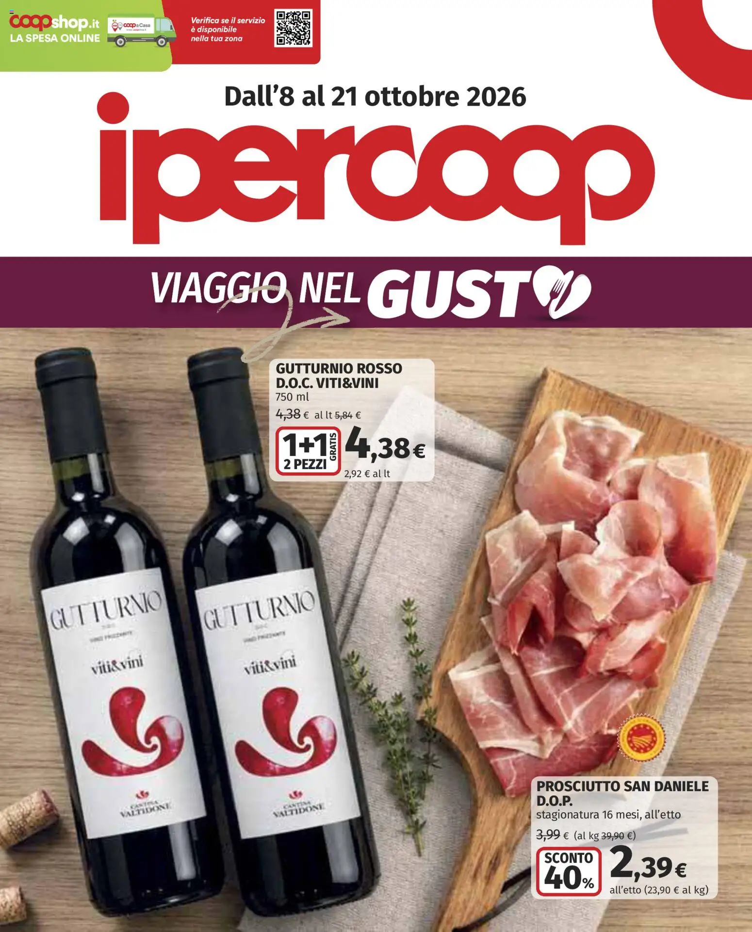 Volantino Ipercoop del 08/10/2026 | Pagina: 1 | Prodotti: Prosciutto